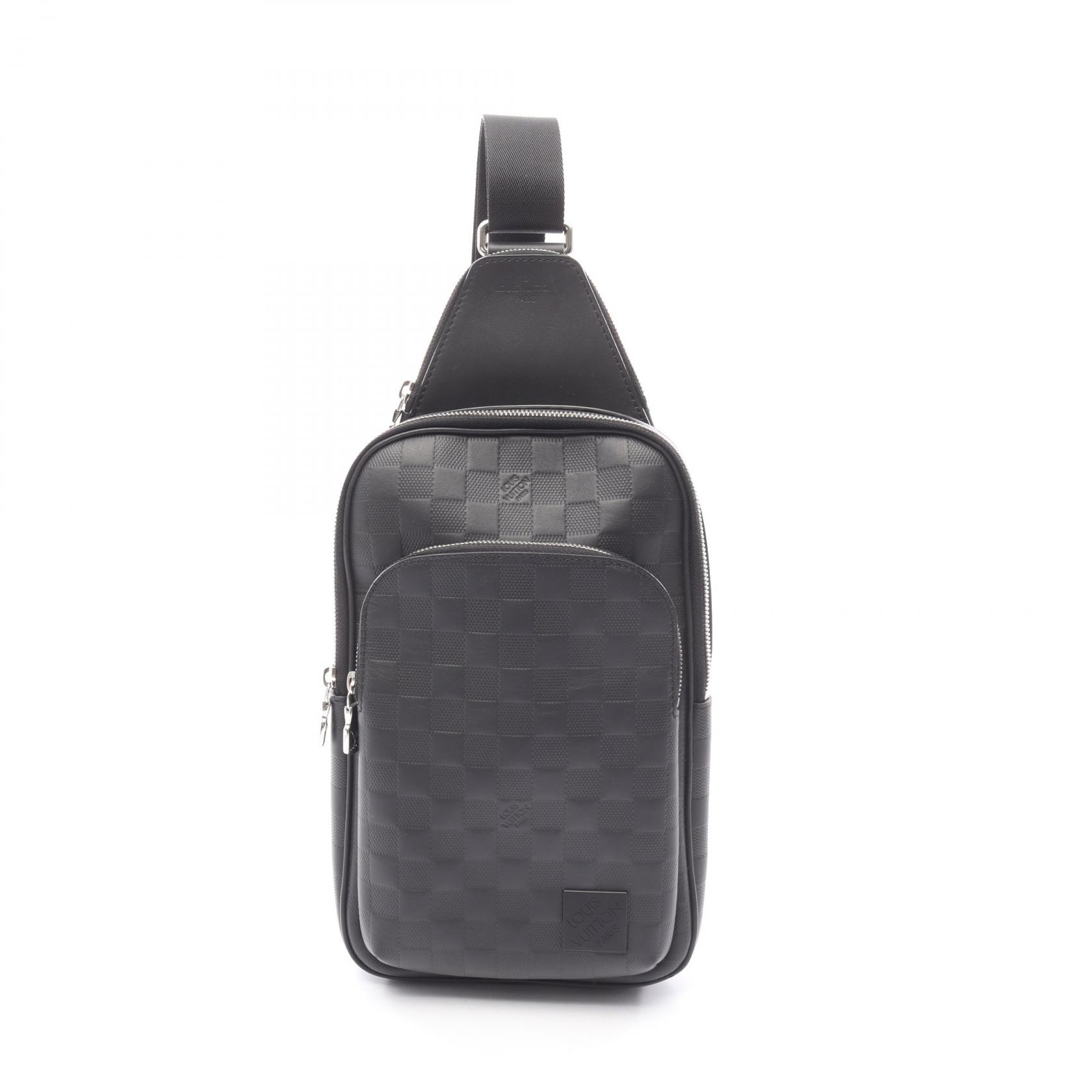 【SALE／2万円OFFクーポン】ルイ・ヴィトン LOUIS VUITTON アヴェニュー スリングバッグ ウエストバッグ ボディバッグ バッグ レザー ダミエ・アンフィニ メンズ ブラック系 N45303 【中古】