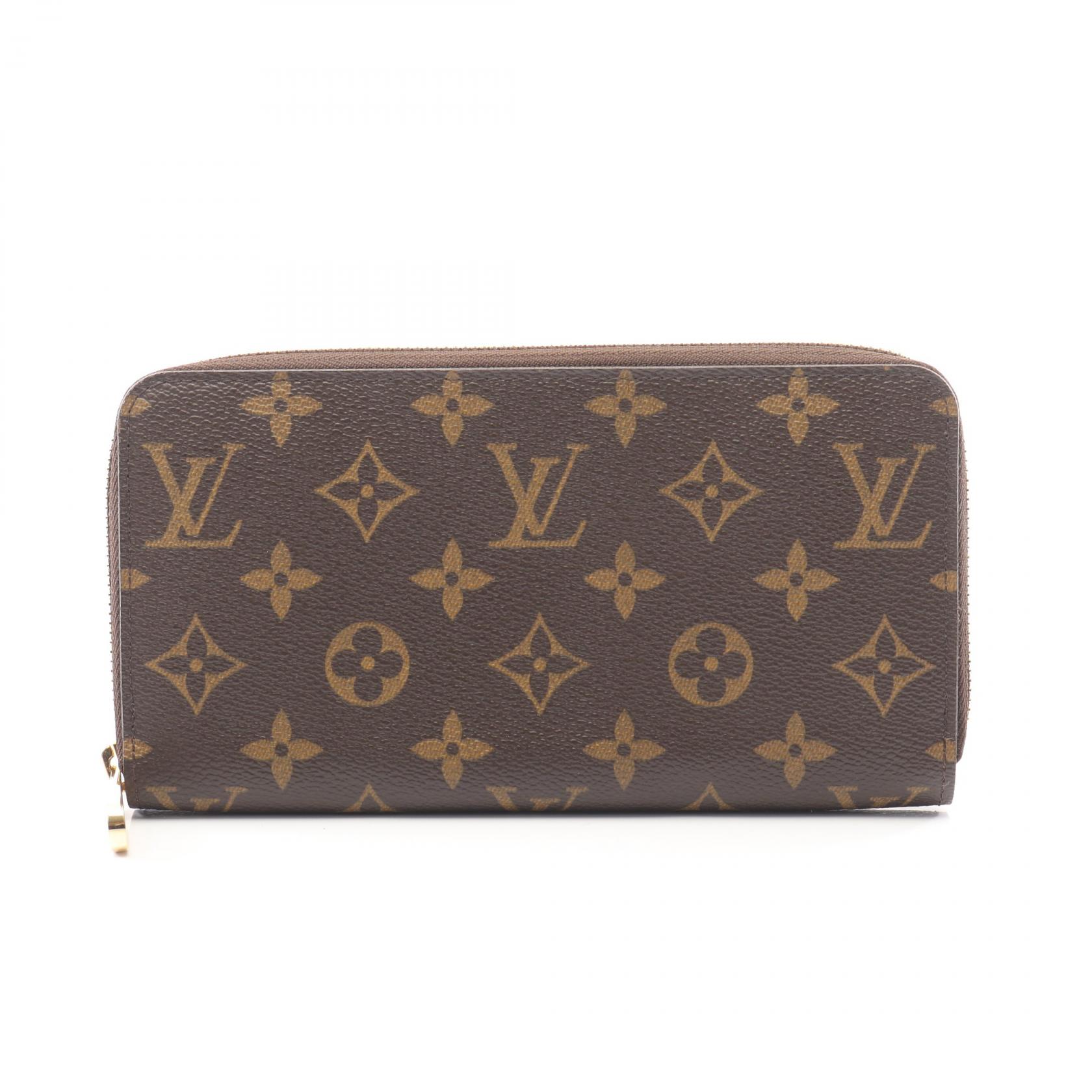《全品5%クーポン×P5倍》ルイ・ヴィトン LOUIS VUITTON ジッピーウォレット ラウンド長財布 財布 PVCコーティングキャンバス モノグラム メンズ レディース ブラウン系 M60017 【中古】