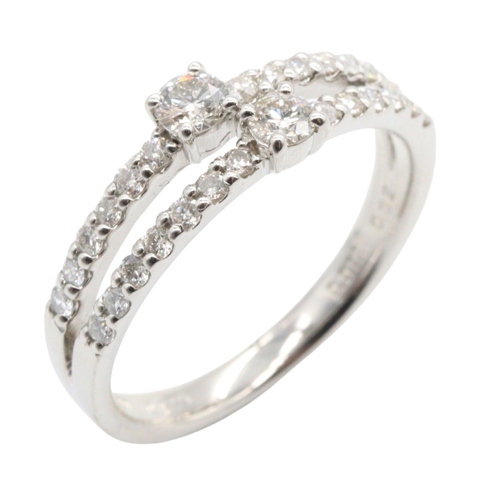 ジュエリー JEWELRY ダイヤモンド リング リング・指輪 ジュエリー Pt900プラチナ ダイヤモンド レディース シルバー系 / クリア系 ダイヤ 4.5g 【中古】