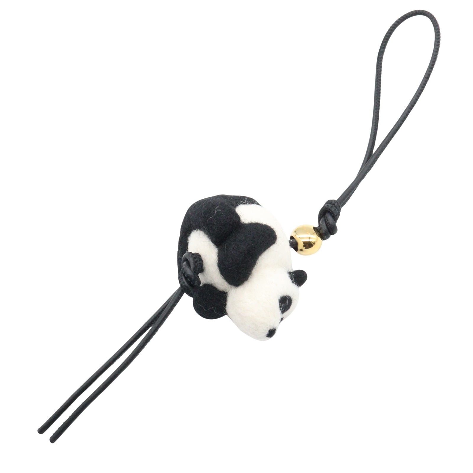 【SALE／5千円OFFクーポン】ロエベ LOEWE パンダ チャーム チャーム アクセサリー レザー フェルト レディース ブラック系 / ホワイト系 CA36232X291102 【新品】