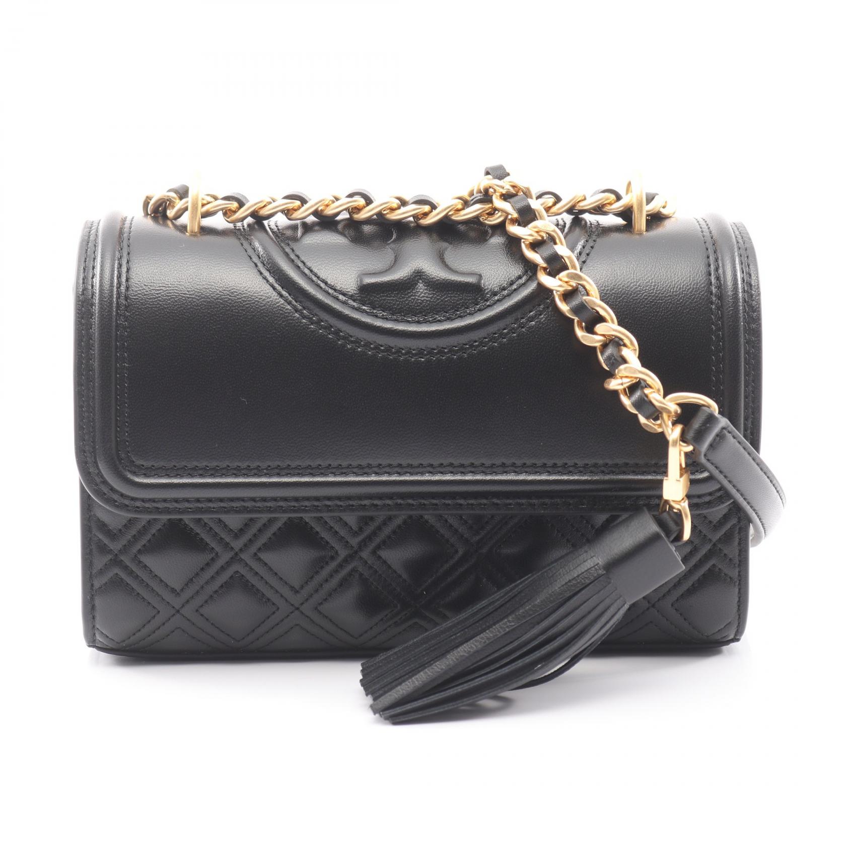 ≪10%OFFクーポン 7/19 20時～7/26 9:59≫トリーバーチ Tory Burch FLEMING SMALL フレミング スモール ショルダーバッグ バッグ レザー レディース ブラック系 75576001 【新品】｜Mike Museum 43,200円