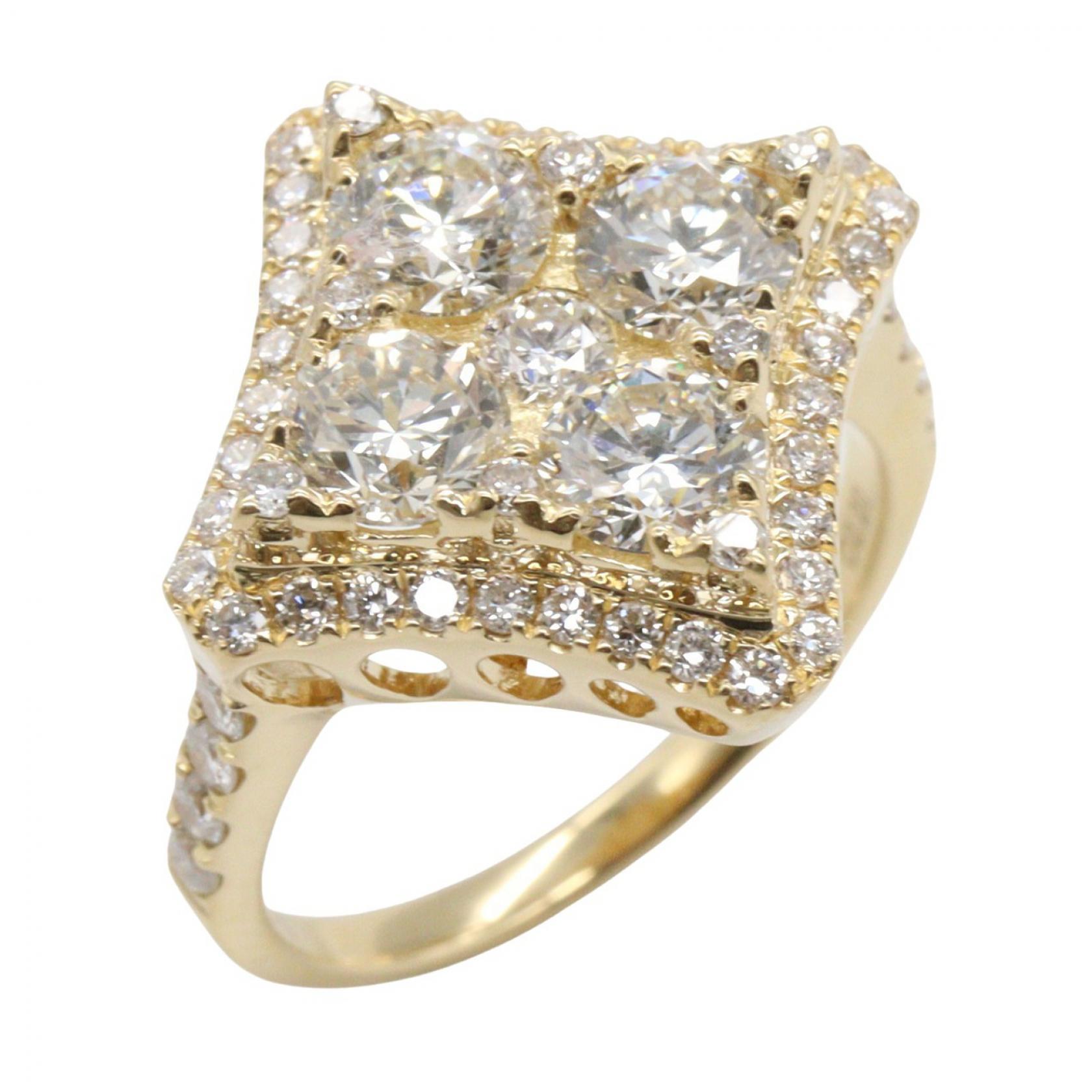 ≪10%OFFクーポン 7/19 20時~7/26 9:59≫ジュエリー JEWELRY ダイヤモンド リング リング・指輪 ジュエリー K18(イエローゴールド) ダイヤモンド レディース ゴールド系 / クリア系 ダイヤ 4.8g 【中古】|Mike Museum