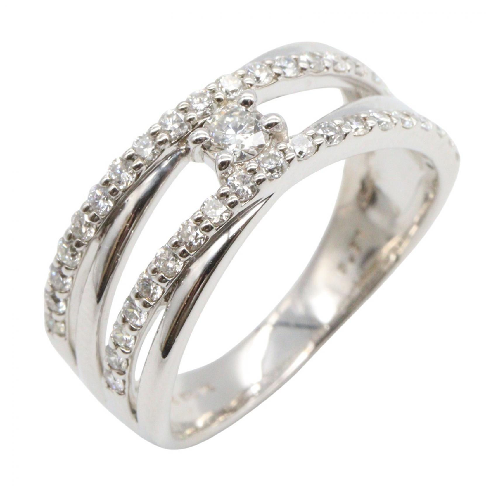 【15%OFFクーポン対象】ジュエリー JEWELRY ダイヤモンド リング リング・指輪 ジュエリー K18WG（ホワイトゴールド） ダイヤモンド レディース シルバー系 / クリア系 ﾀﾞｲﾔ 4.7g 【中古】