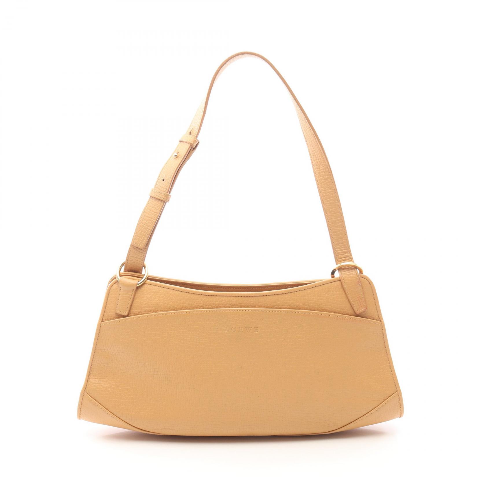 ≪20%OFFクーポン 7/19 20時~7/26 9:59≫ロエベ LOEWE ショルダーバッグ バッグ レザー レディース ベージュ系 【中古】|Mike Museum