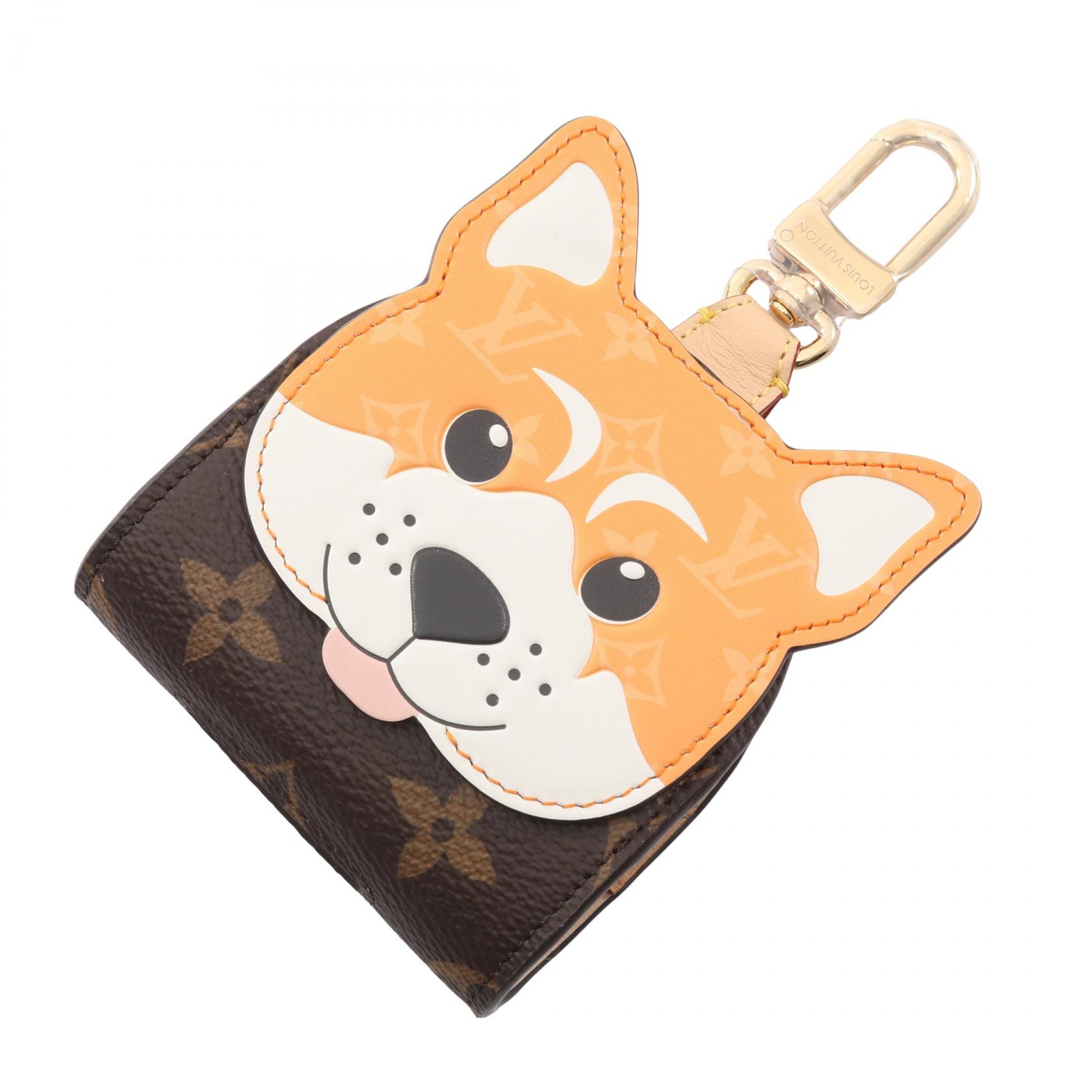 【SALE／1万円OFFクーポン】ルイ・ヴィトン LOUIS VUITTON ドッグ バッグ ホルダー シバ LV vers チャーム アクセサリー レザー PVC モノグラム レディース ブラウン系 / オレンジ系 / ホワイト系 GI1437 【中古】