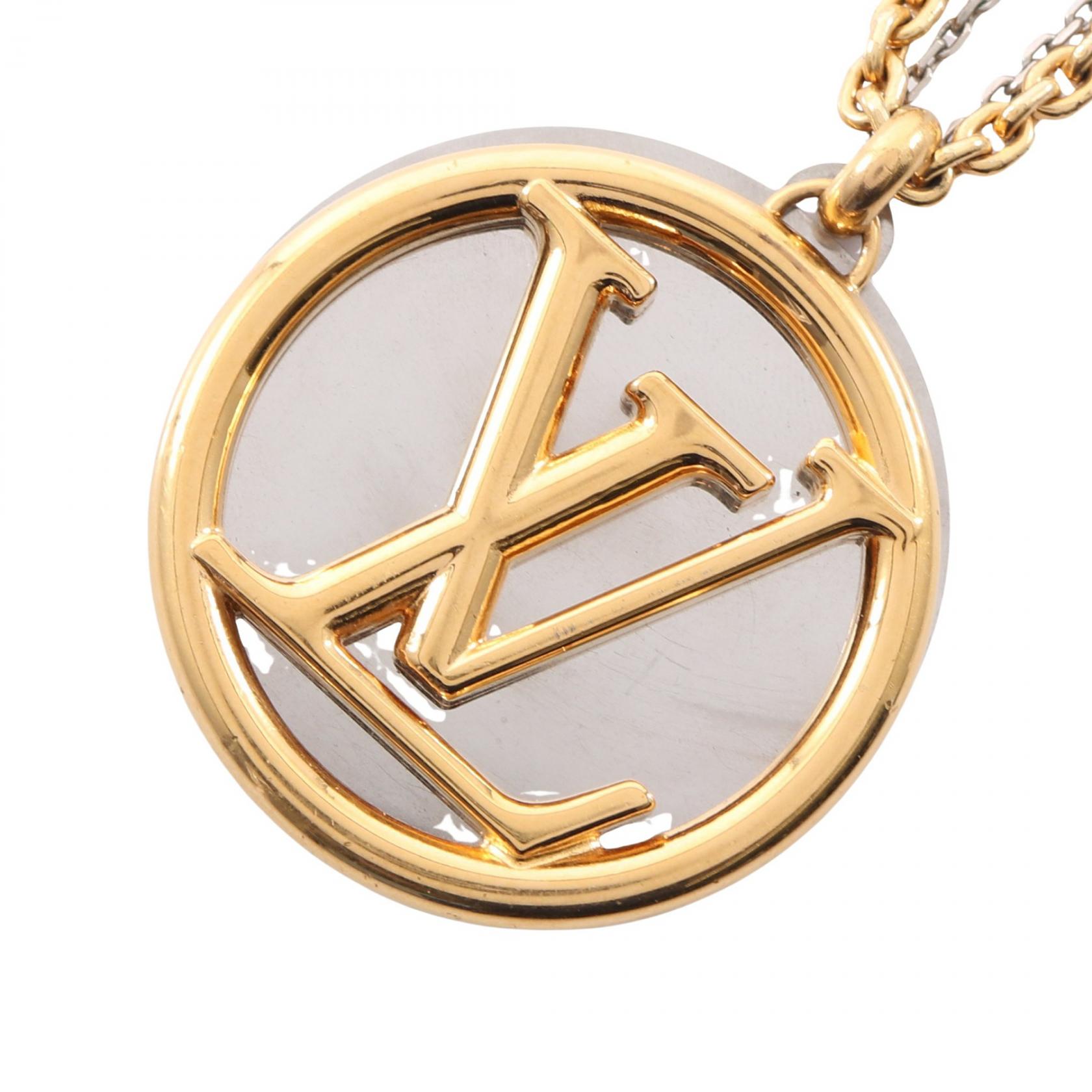 【SALE／5千円OFFクーポン】ルイ・ヴィトン LOUIS VUITTON コリエ ルイーズ ネックレス ジュエリー GP（ゴールドメッキ） ステンレススチール レディース ゴールド系 / シルバー系 【中古】