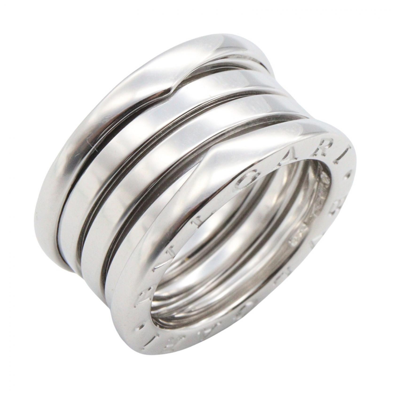 【SALE／10%OFFクーポン】ブルガリ BVLGARI B-zero1 ビーゼロワン リング 4バンド リング・指輪 ジュエリー K18WG（ホワイトゴールド） メンズ レディース シルバー系 【中古】