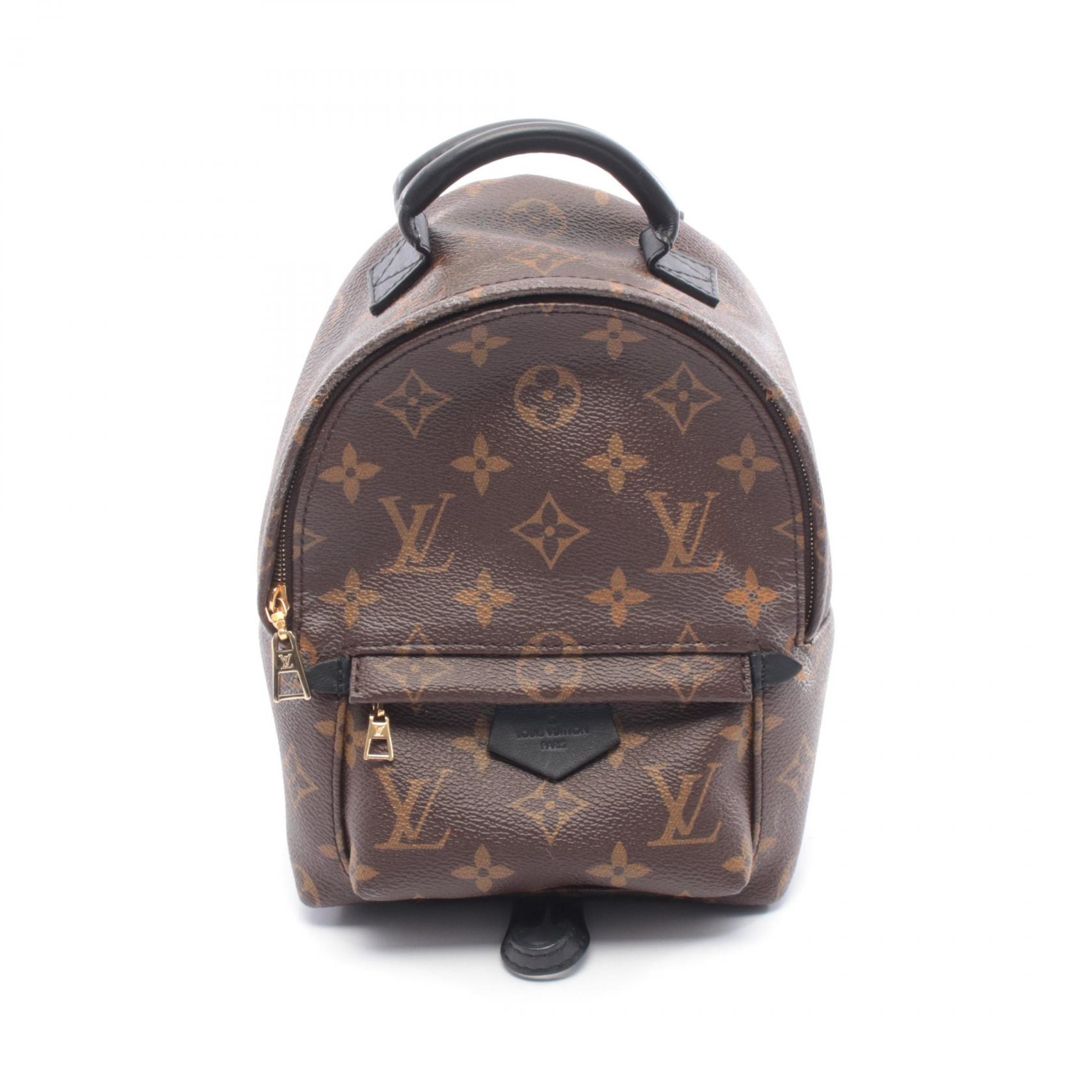 【SALE／2万円OFFクーポン】ルイ・ヴィトン LOUIS VUITTON パームスプリングス ミニ リュックサック バックパック バッグ PVCコーティングキャンバス レザー モノグラム レディース ブラウン系 / ブラック系 M41562 【中古】 121,500円