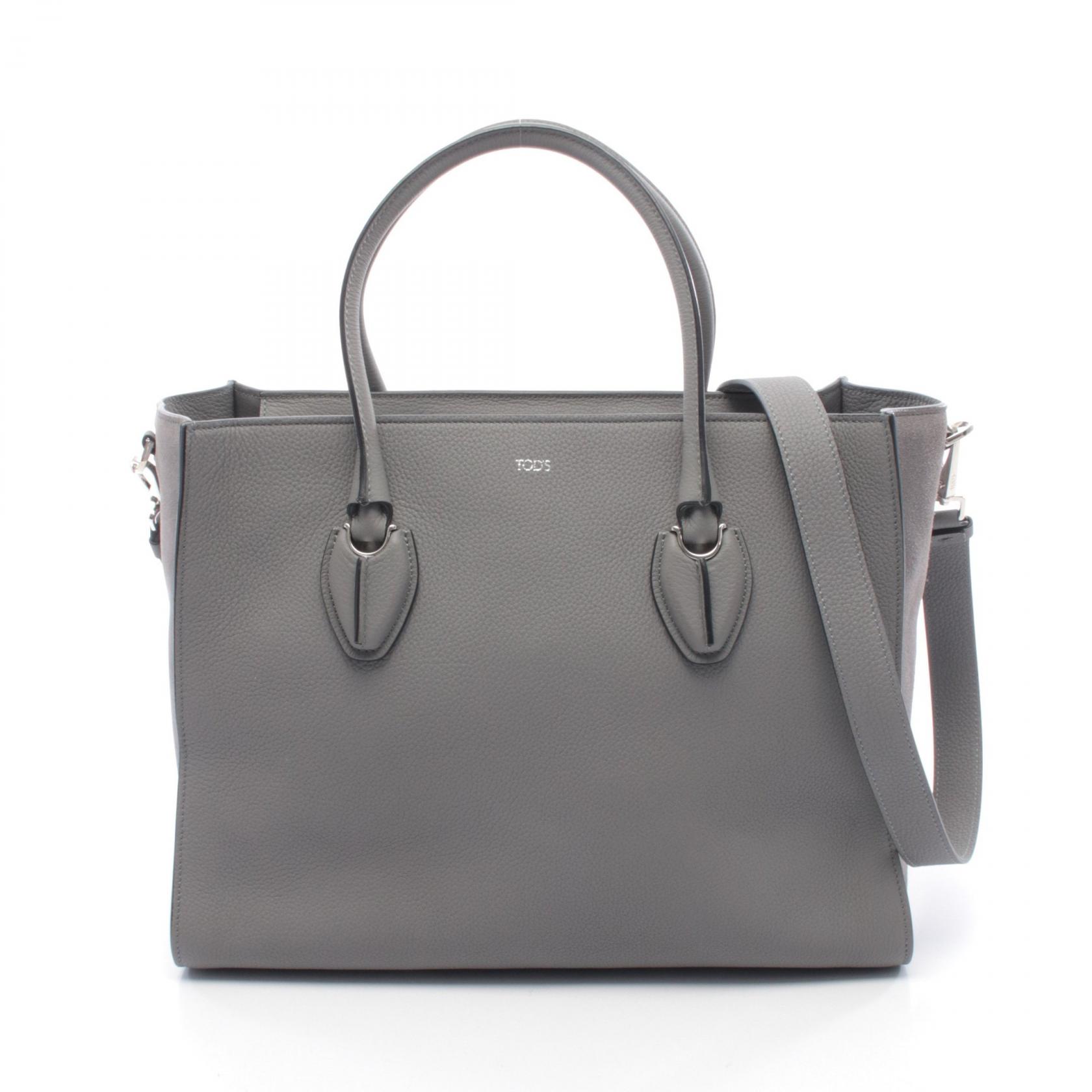 《全品5%クーポン×P5倍》トッズ TOD'S トートバッグ バッグ レザー スウェード レディース グレー系 【中古】 52,800円