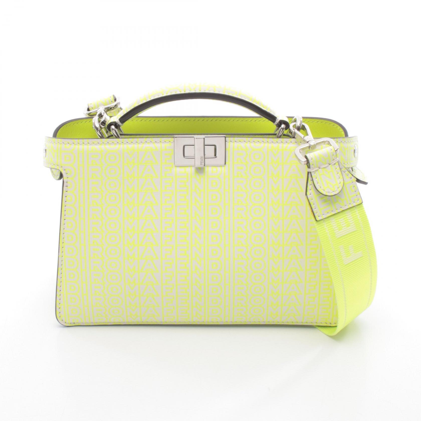 【SALE／1万円OFFクーポン】フェンディ FENDI FENDI × MARC JACOBS ピーカブー ISeeU アイシーユー エックスクロス ハンドバッグ バッグ レザー レディース イエロー系 / ホワイト系 7VA582 【中古】 109,450円
