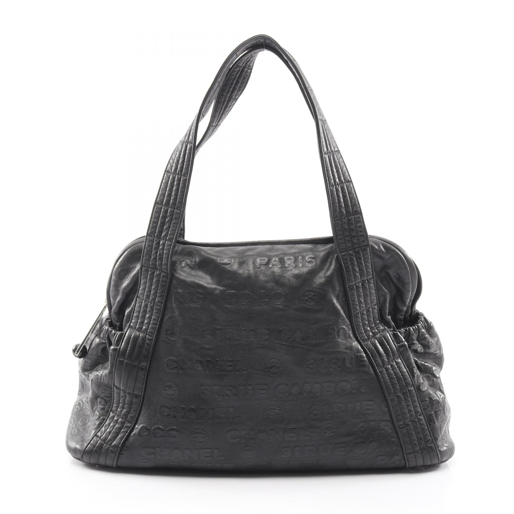 【20%OFFクーポン対象】シャネル CHANEL アンリミテッド ハンドバッグ バッグ レザー レディース ブラック系 A46123 【中古】