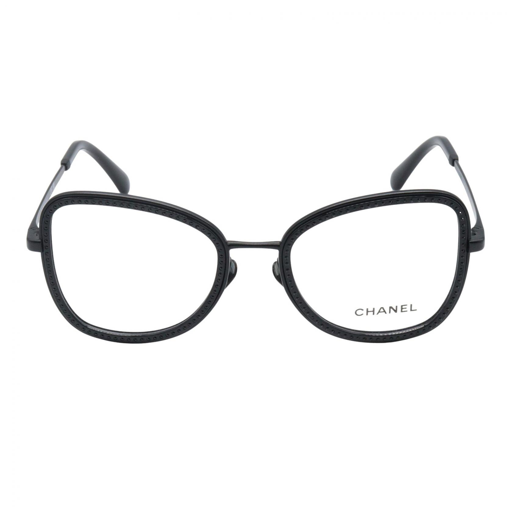 シャネル CHANEL 伊達メガネ メガネ 衣料品 メタル レディース ブラック系 2208B 101(51) 【中古】