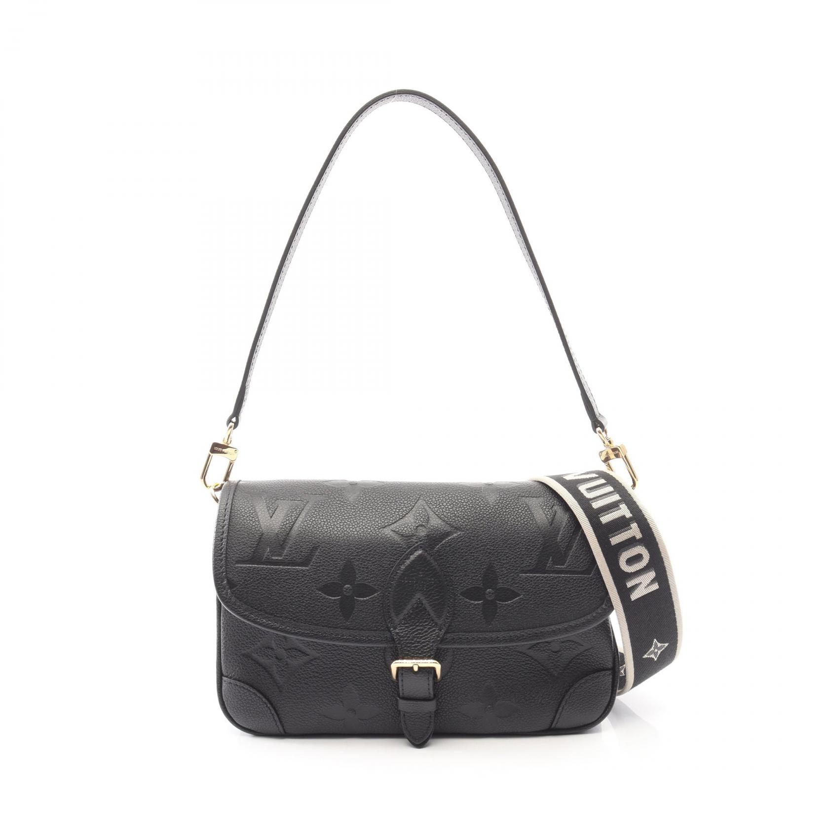 《全品5%クーポン×P5倍》ルイ・ヴィトン LOUIS VUITTON ディアヌ ハンドバッグ バッグ レザー モノグラム・アンプラント レディース ブラック系 M46386 【中古】