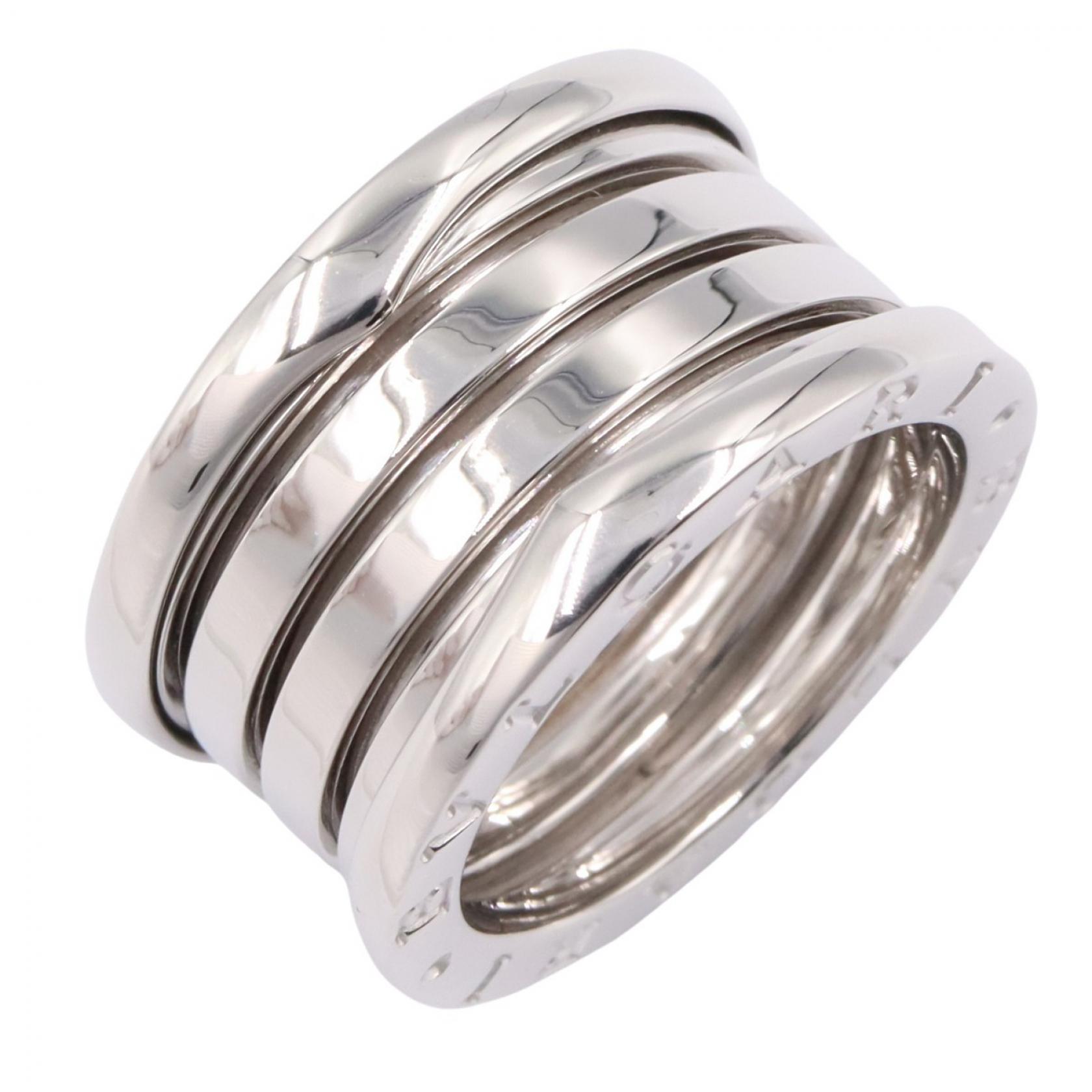《全品5%クーポン×P5倍》ブルガリ BVLGARI B-zero1 ビーゼロワン リング 4バンド リング・指輪 ジュエリー K18WG（ホワイトゴールド） レディース シルバー系 【中古】
