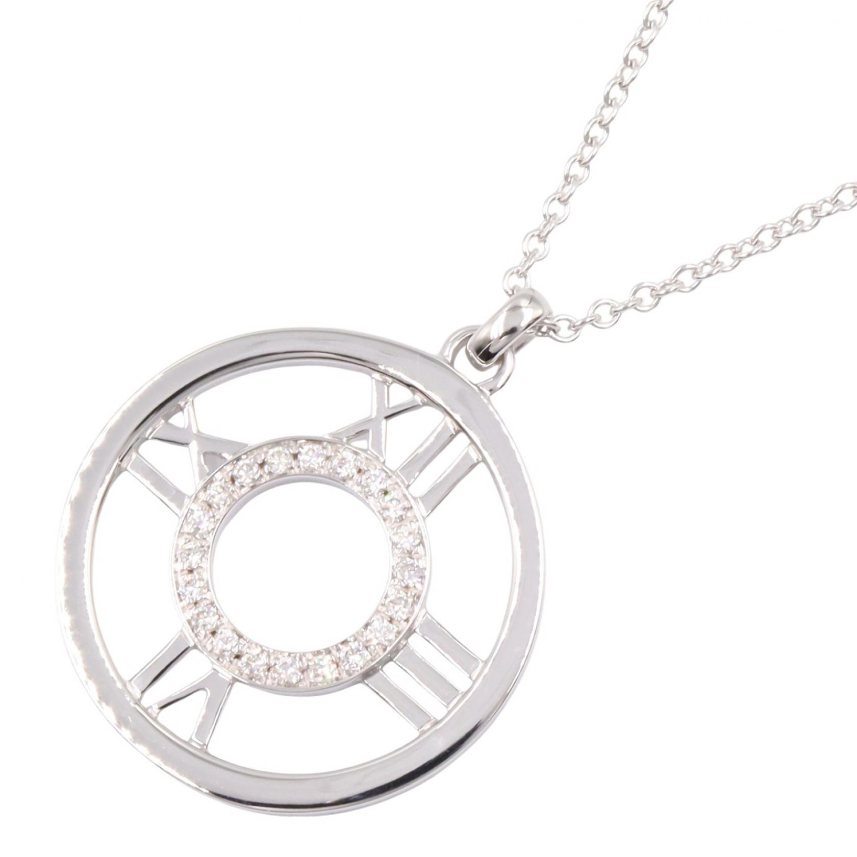 ≪10%OFFクーポン 7/19 20時~7/26 9:59≫ティファニー TIFFANY&CO アトラス ダイヤ ネックレス ネックレス ジュエリー K18WG(ホワイトゴールド) ダイヤモンド レディース シルバー系 / クリア系 【中古】|Mike Museum