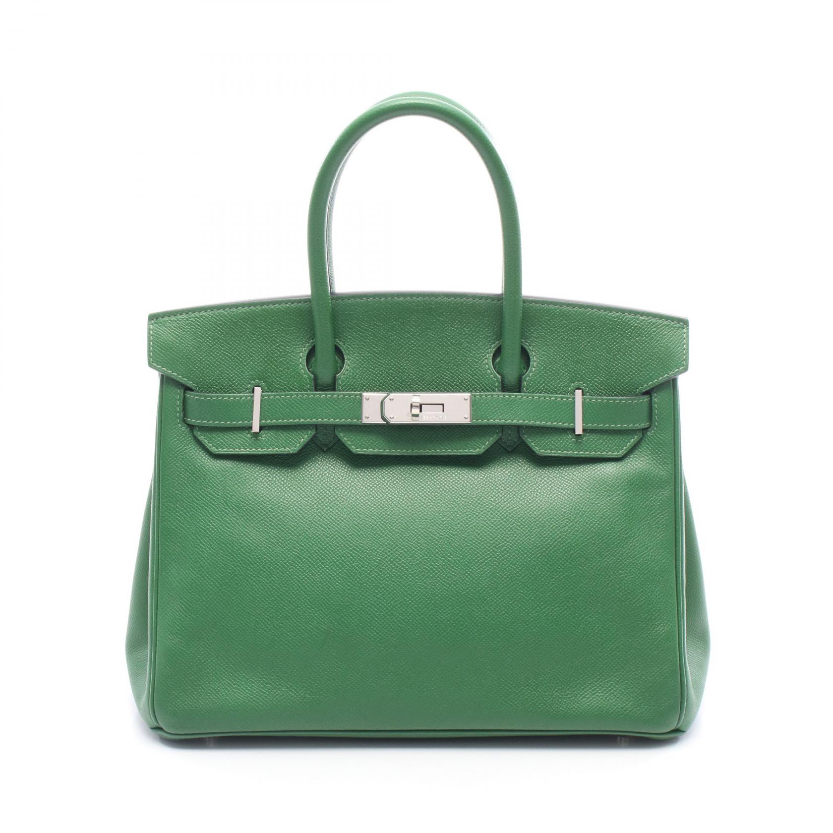 【SALE／10%OFFクーポン】エルメス HERMES バーキン30 ハンドバッグ バッグ レザー ヴォーエプソン ヴォーエプソン レディース グリーン系 【中古】