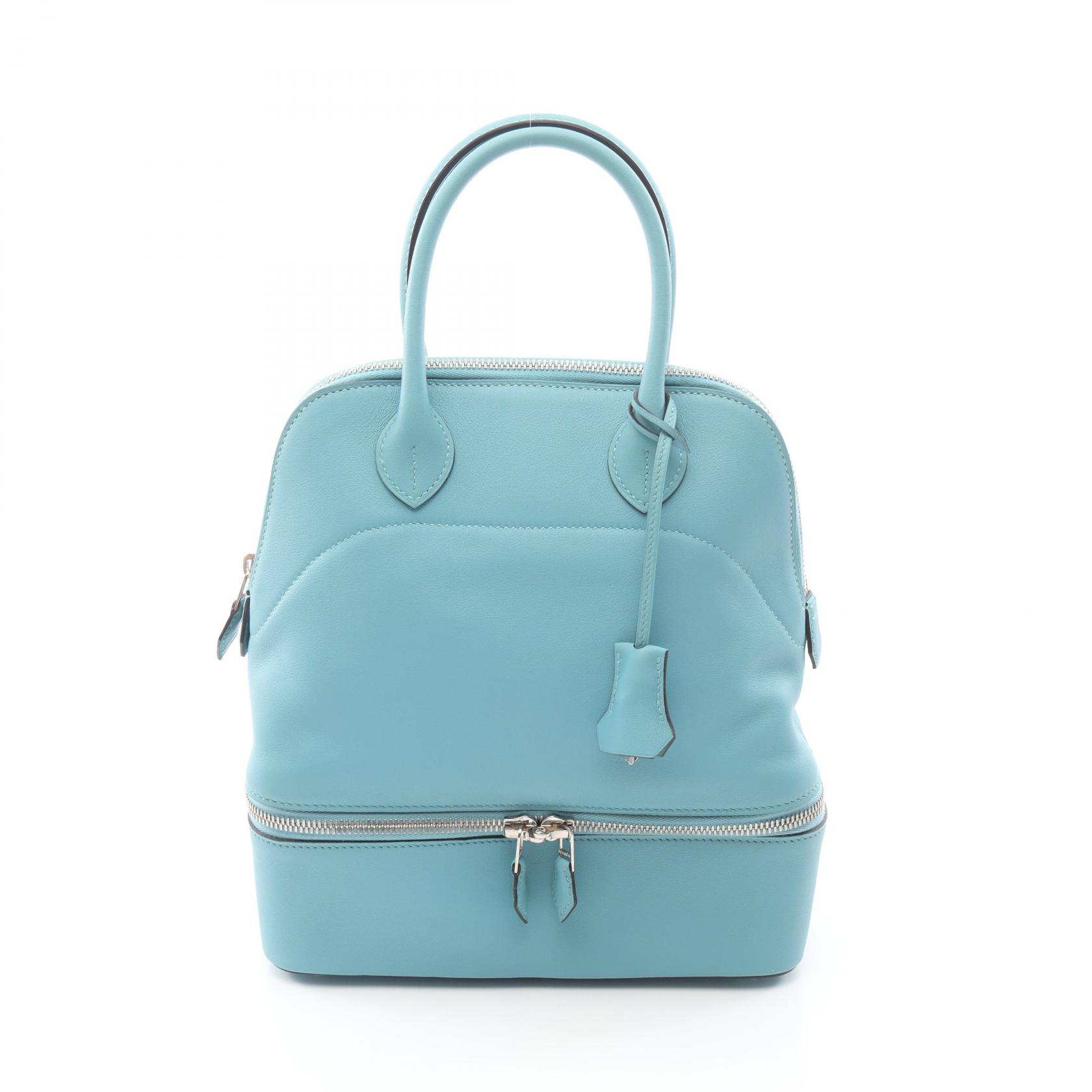 エルメス HERMES ボリードスクレ ハンドバッグ バッグ レザー ヴォースイフト ヴォースイフト レディース ブルー系 【中古】