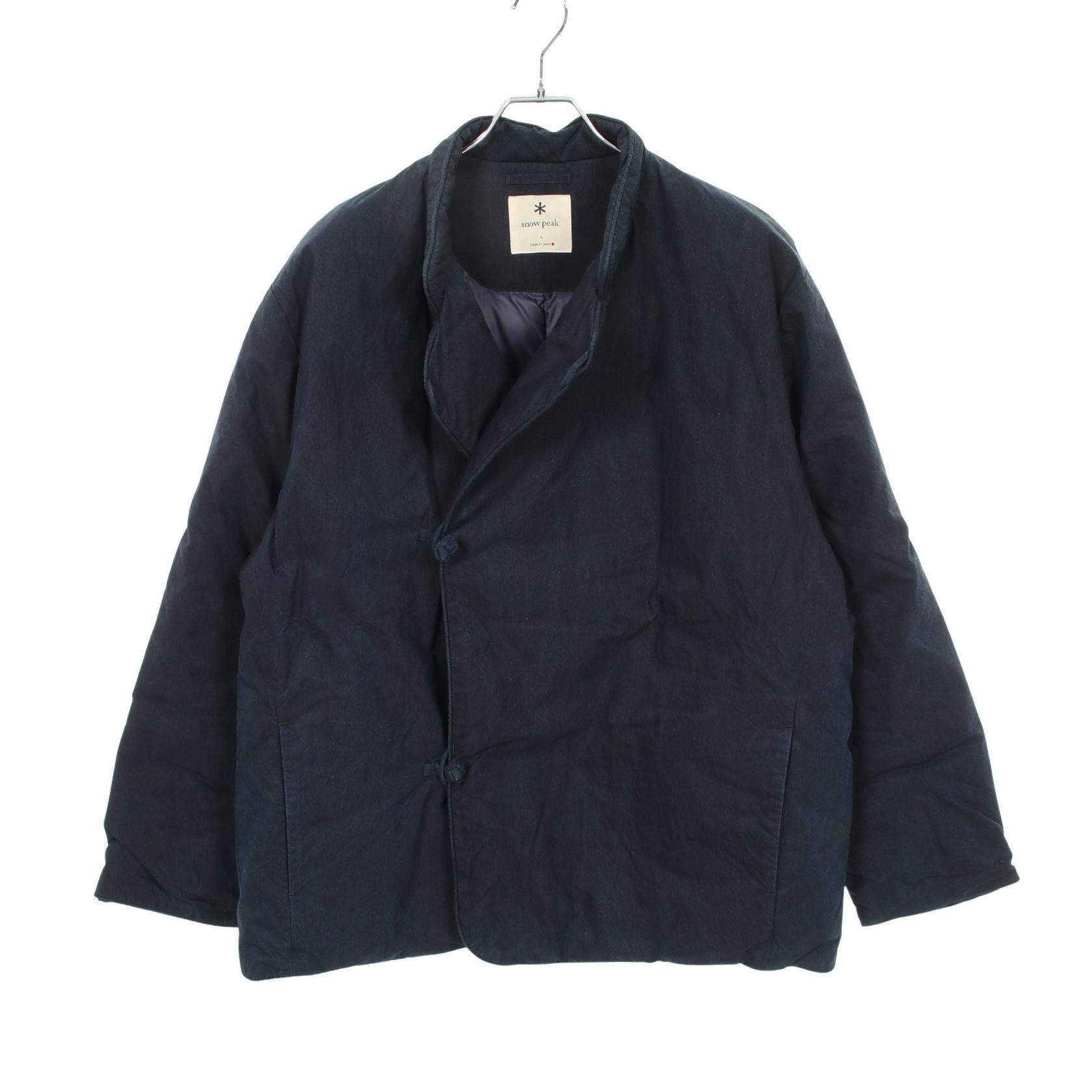 【30%OFFクーポン対象】スノーピーク snowpeak インディゴC/N ダウンジャケット 衣料品 アウター コットン メンズ ネイビー系 JK-21AU402 【中古】