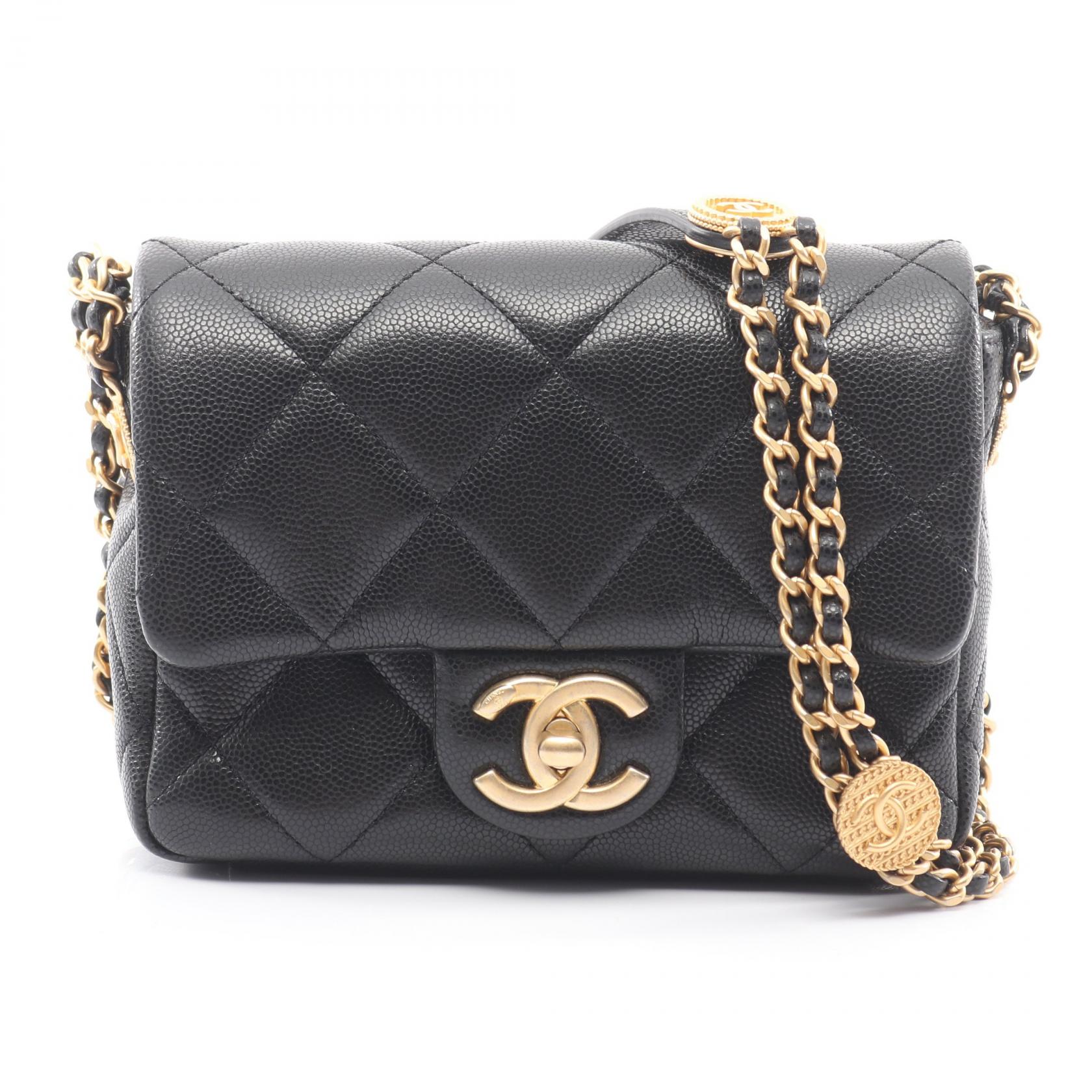 《全品5%クーポン×P5倍》シャネル CHANEL マトラッセ ショルダーバッグ バッグ カーフ（牛革） レディース ブラック系 【中古】 324,000円