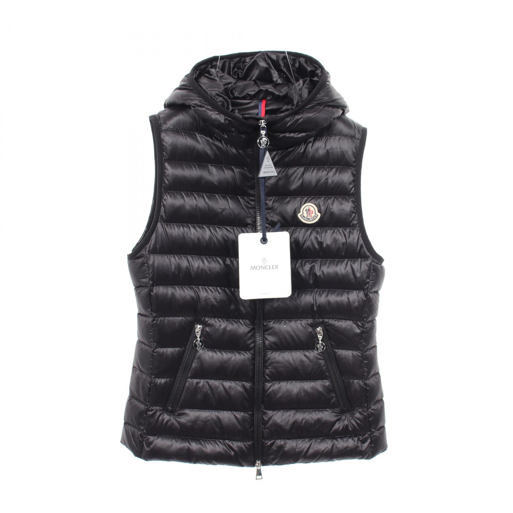 【SALE／2万円OFFクーポン】モンクレール MONCLER GLYGOSSE ダウンベスト 衣料品 アウター ナイロン レディース ブラック系 1A00098597YG9993 【新品】