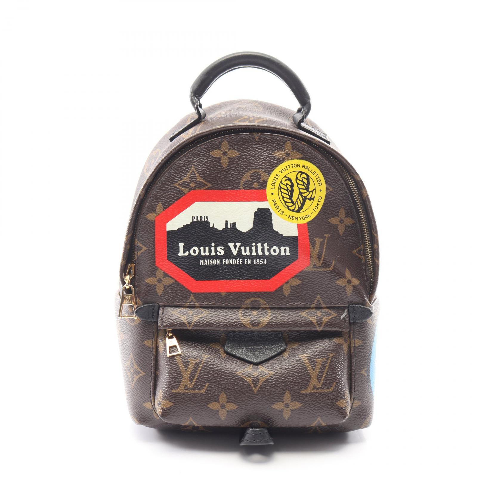 【SALE／2万円OFFクーポン】ルイ・ヴィトン LOUIS VUITTON パームスプリングス ミニ モノグラム ワールドツアー リュックサック バックパック バッグ PVCコーティングキャンバス レザー モノグラム レディース ブラウン系 / ブラック系 M42971 【中古】