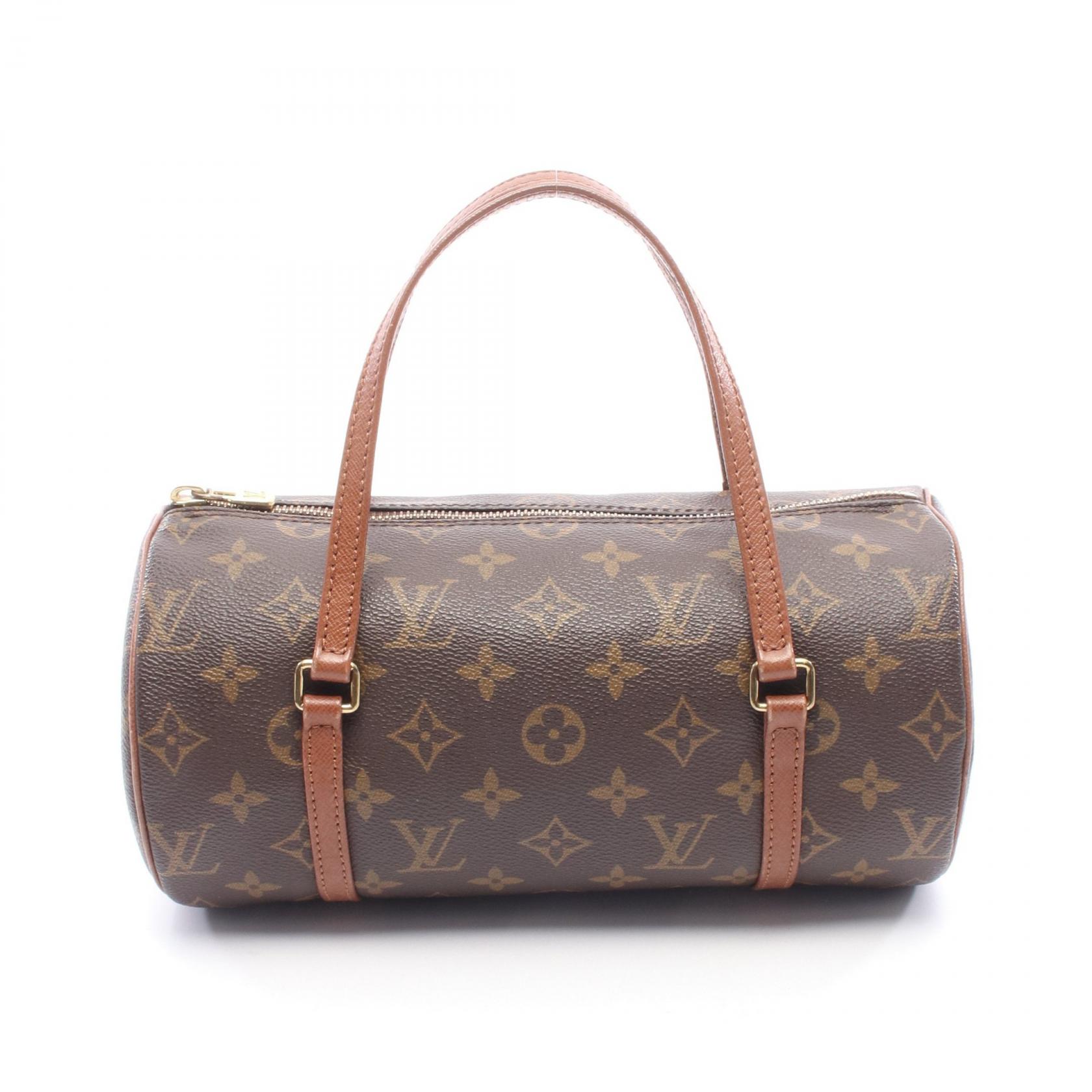 【15%OFFクーポン対象】ルイ・ヴィトン LOUIS VUITTON パピヨン26 旧型 ハンドバッグ バッグ PVCコーティングキャンバス レザー モノグラム レディース ブラウン系 M51366 【中古】