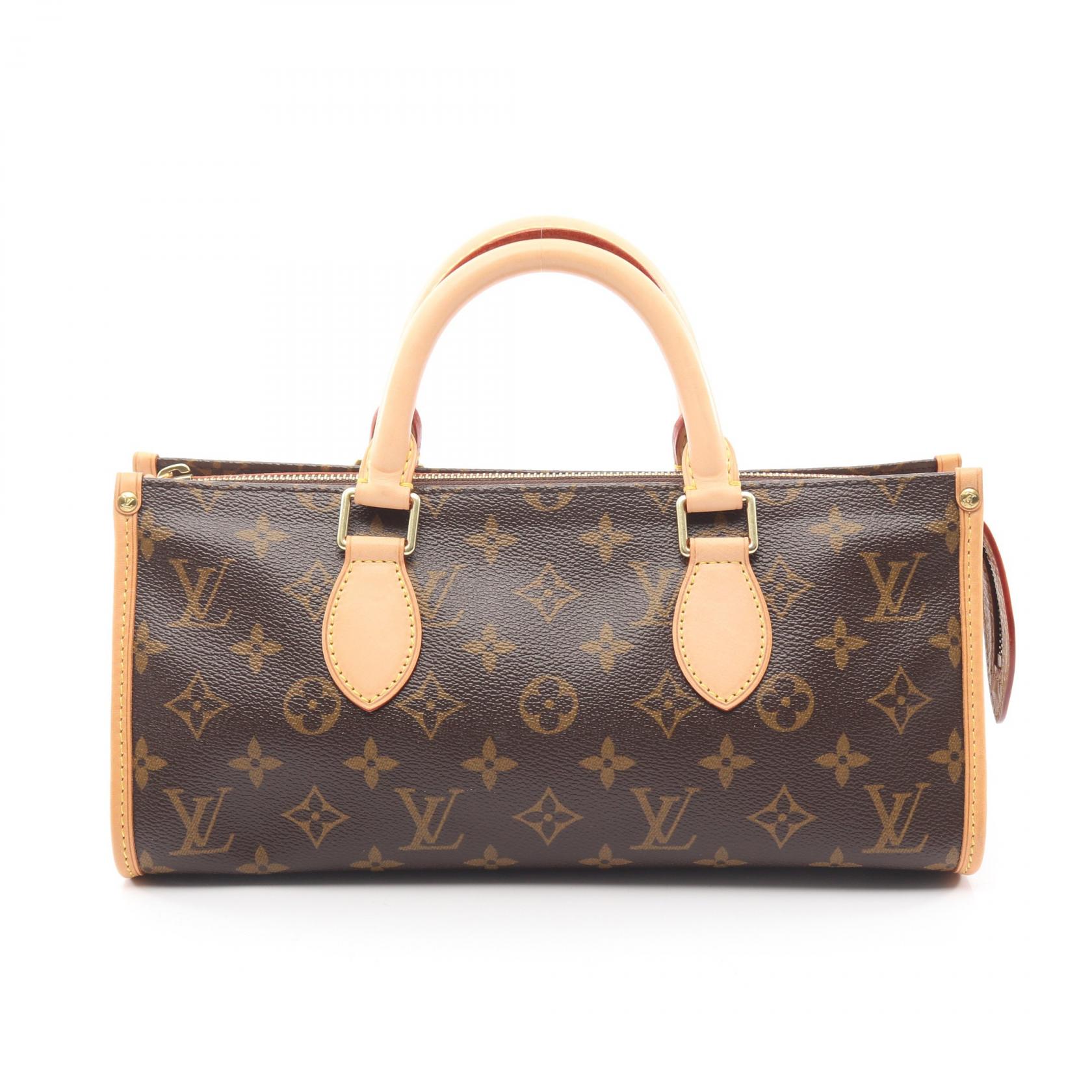 【15%OFFクーポン対象】ルイ・ヴィトン LOUIS VUITTON ポパンクール ハンドバッグ バッグ PVCコーティングキャンバス レザー モノグラム レディース ブラウン系 M40009 【中古】