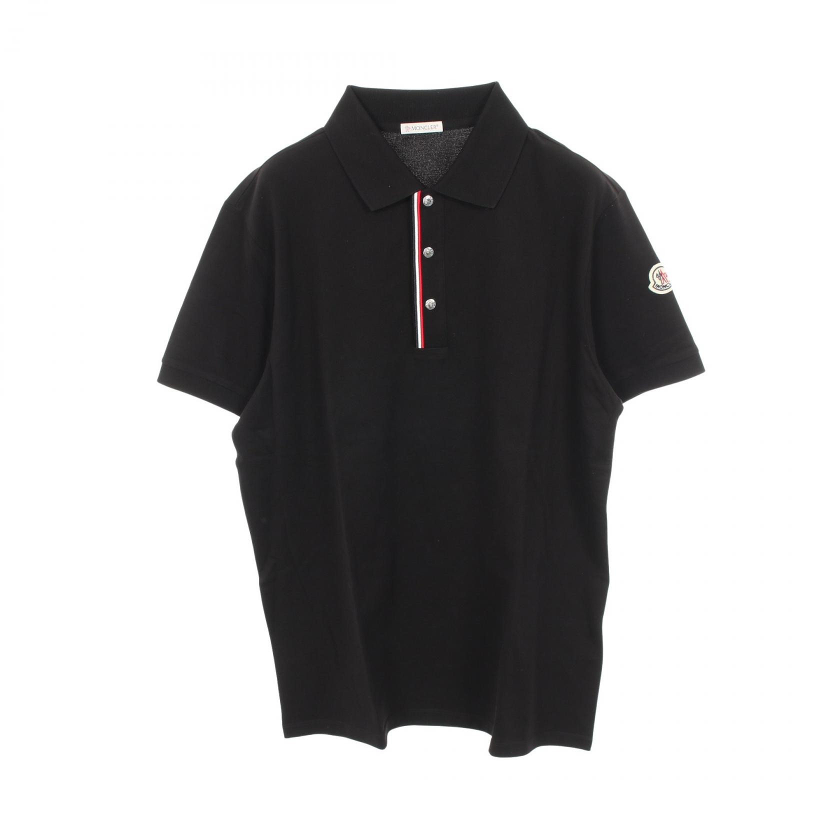 モンクレール MONCLER ポロシャツ 衣料品 トップス コットン メンズ ブラック系 【中古】
