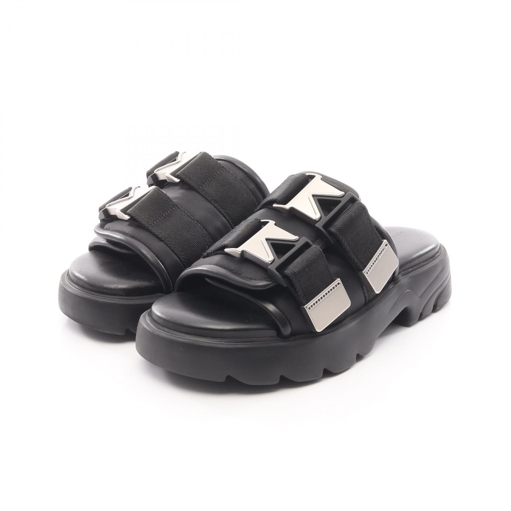 【20%OFFクーポン対象】ボッテガヴェネタ BOTTEGA VENETA FLASH サンダル サンダル 靴 レザー ナイロン レディース ブラック系 【中古】
