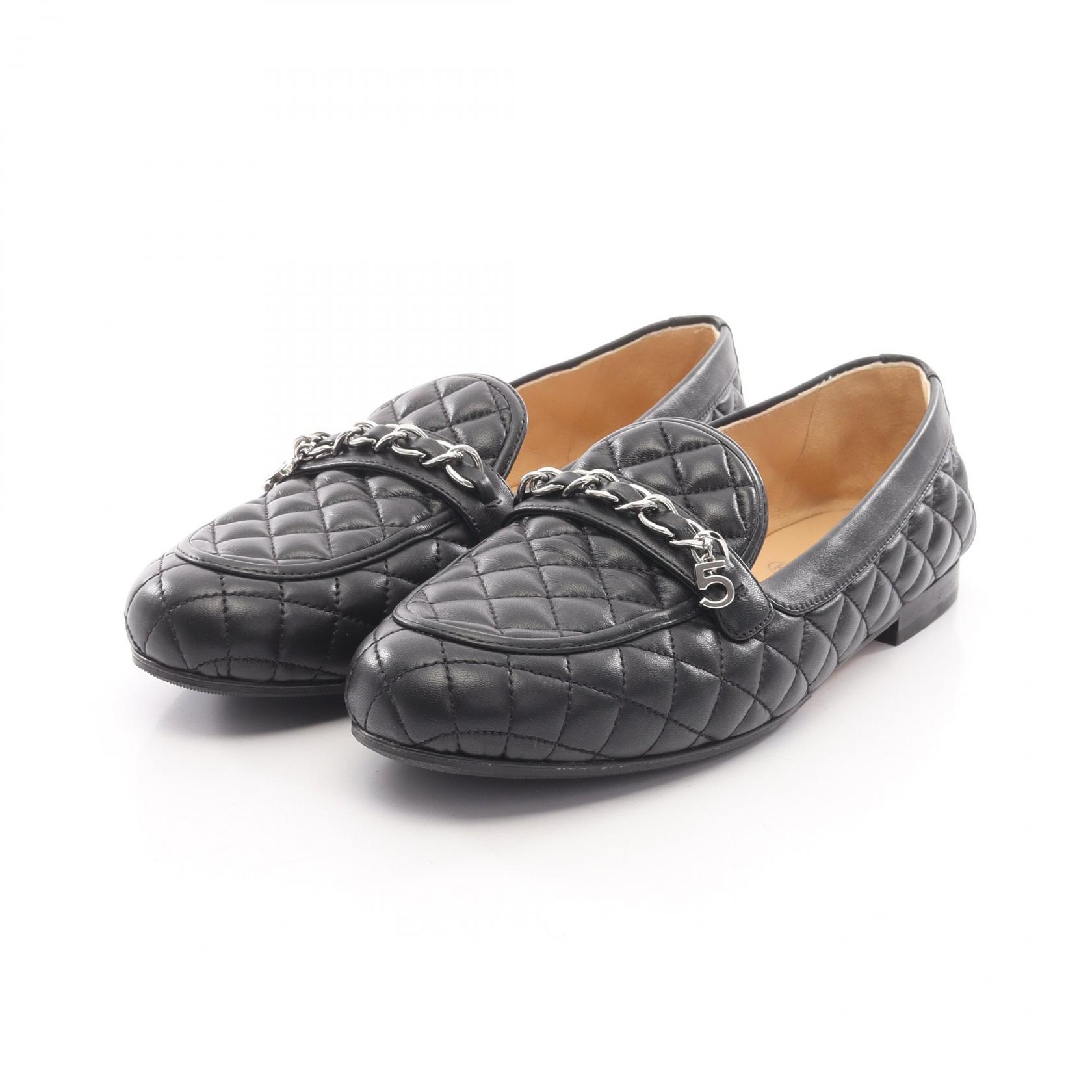 【SALE／1万円OFFクーポン】シャネル CHANEL マトラッセ ローファー 靴 ラムスキン（羊革） レディース ブラック系 G37312 【中古】