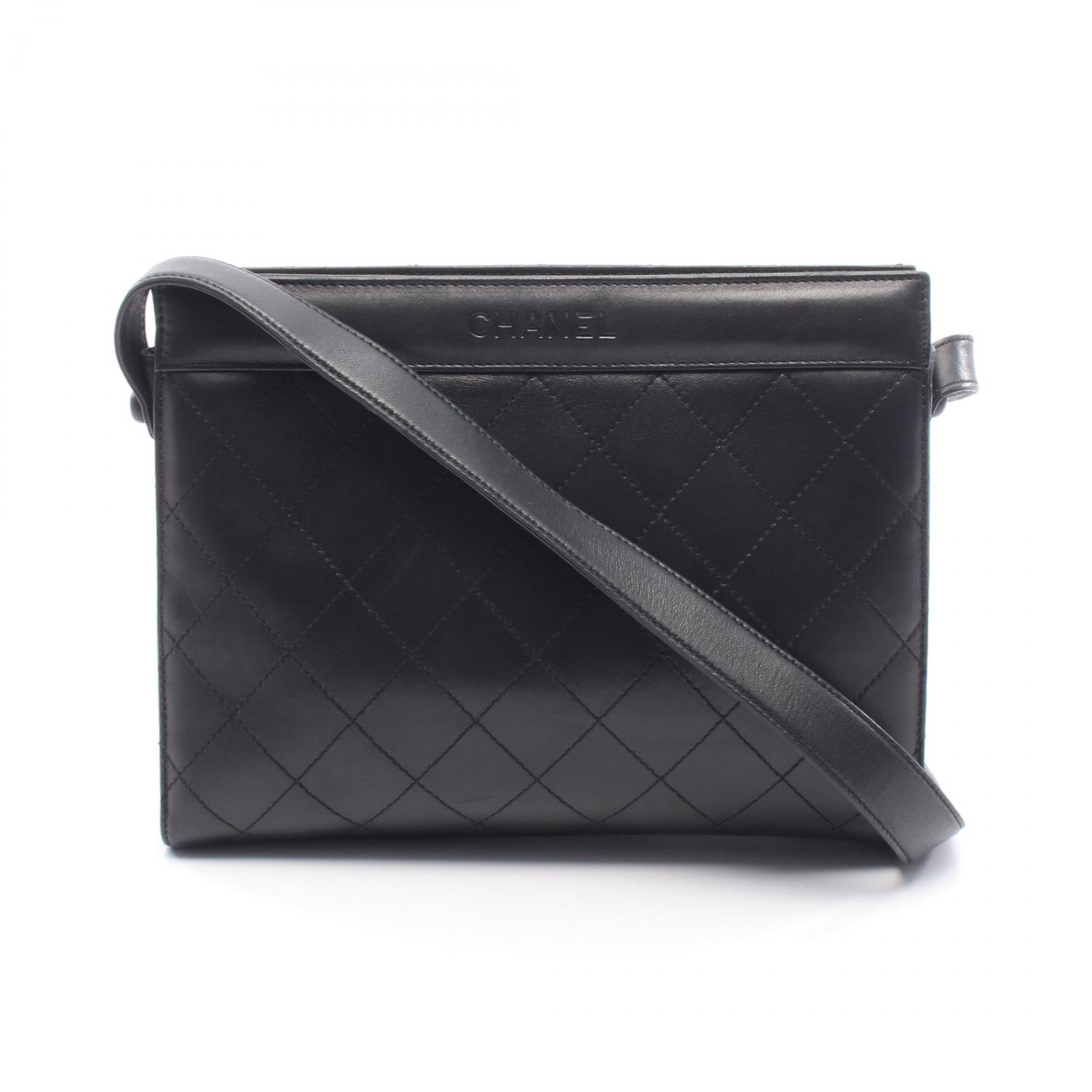 ≪15%OFFクーポン 7/19 20時~7/26 9:59≫シャネル CHANEL マトラッセ ショルダーバッグ バッグ レザー レディース ブラック系 【中古】|Mike Museum