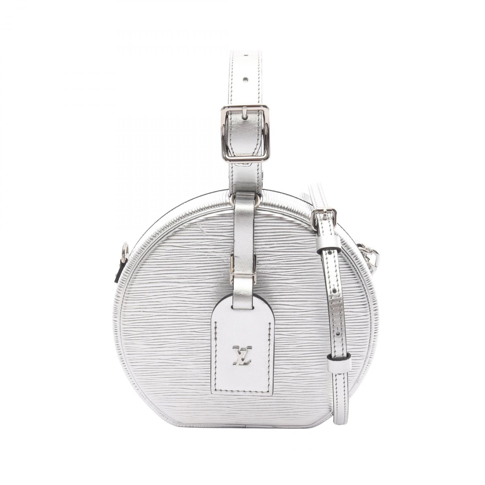 【15%OFFクーポン対象】ルイ・ヴィトン LOUIS VUITTON プティット ボワット シャポー 2WAY ハンドバッグ バッグ レザー エピ レディース シルバー系 M53074 【中古】