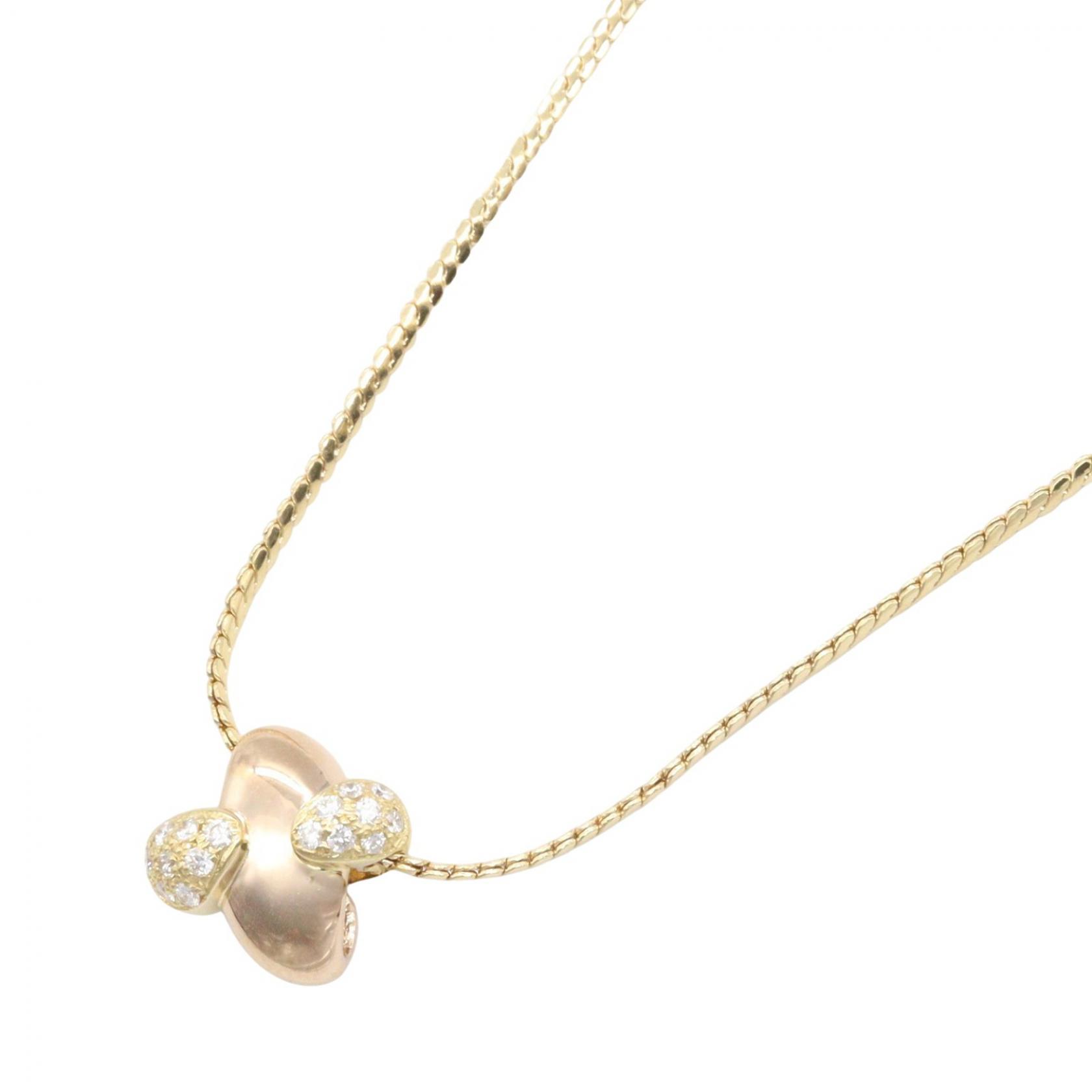 《全品5%クーポン×P5倍》ミキモト MIKIMOTO ダイヤ ネックレス ネックレス ジュエリー K18（イエローゴールド） ダイヤモンド レディース ゴールド系 / クリア系 【中古】