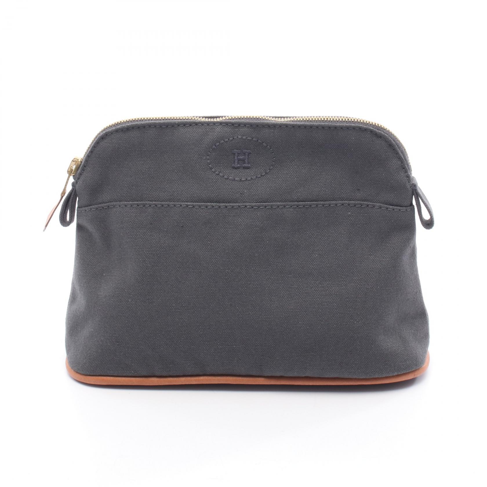 エルメス HERMES ボリードポーチ20 ポーチ バッグ キャンバス レザー レディース グレー系 / ブラウン系 【中古】｜Mike Museum 24,750円