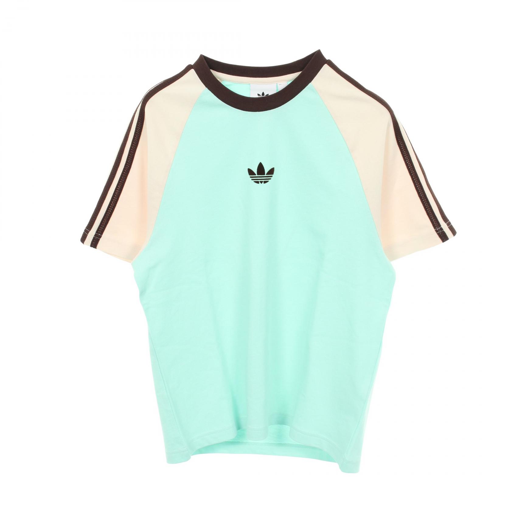 《全品5%クーポン×P5倍》アディダス adidas adidas × WALES BONNER トレフォイル ラグランスリーブ 半袖Tシャツ 衣料品 トップス コットン レディース ブルー系 / ベージュ系 / ブラウン系 【中古】