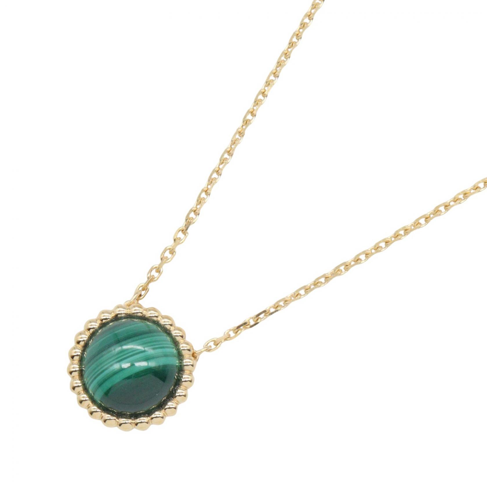 ヴァンクリーフ＆アーペル Van Cleef & Arpels ペルレ クルール ネックレス マラカイト ネックレス ジュエリー K18（イエローゴールド） マラカイト レディース ゴールド系 / グリーン系 【中古】