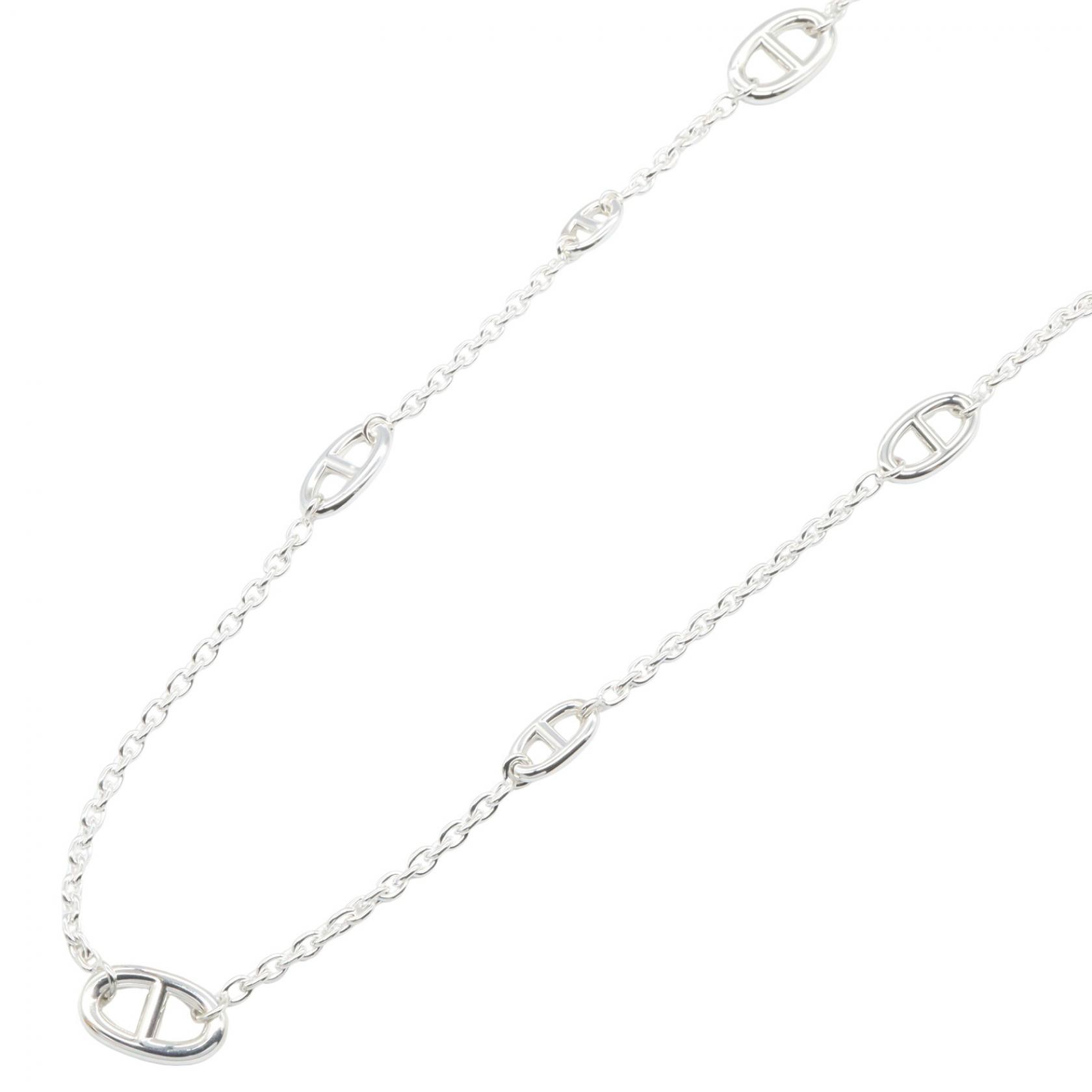 エルメス HERMES ファランドール 80 ネックレス ネックレス ジュエリー シルバー925 レディース シルバー系 H104570B 【中古】