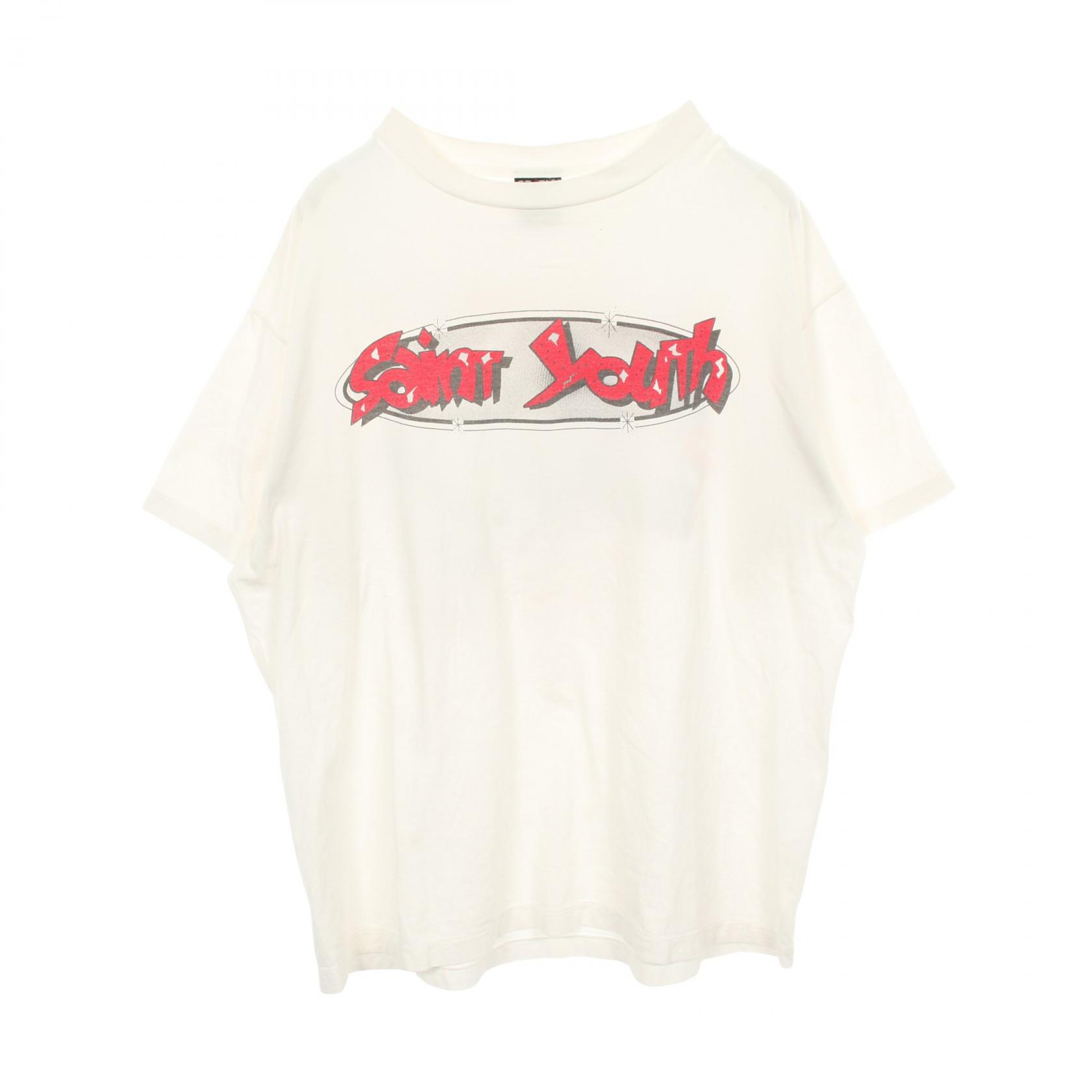 セント マイケル SAINT MICHAEL SAINT YOUTH 半袖Tシャツ 衣料品 トップス コットン メンズ ホワイト系 【中古】｜Mike Museum