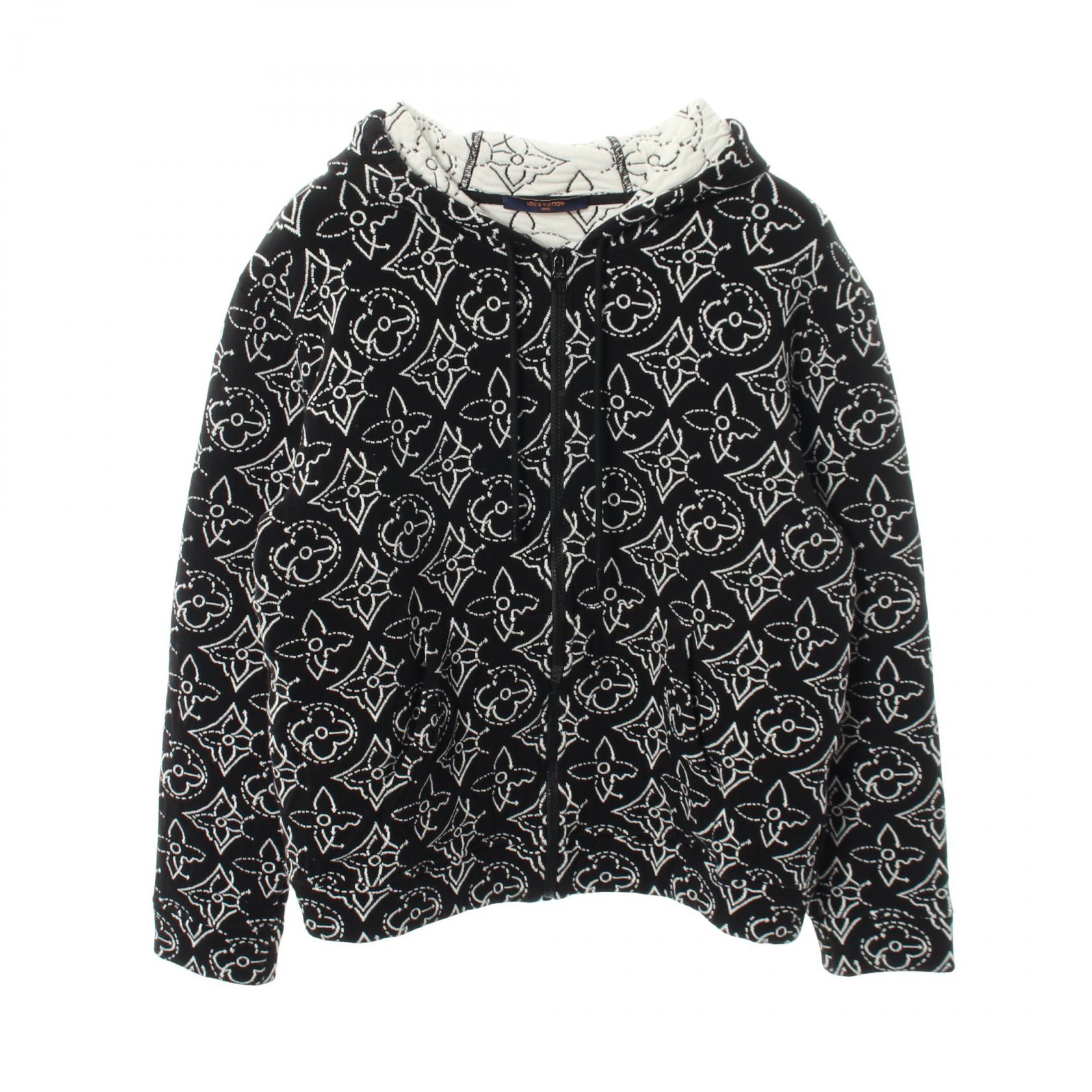 《全品5%クーポン×P5倍》ルイ・ヴィトン LOUIS VUITTON LOUIS VUITTON × NBA モノグラムフラワーキルティング パーカー 衣料品 トップス コットン メンズ ブラック系 / ホワイト系 RM212M DM0 HLY12W 【中古】
