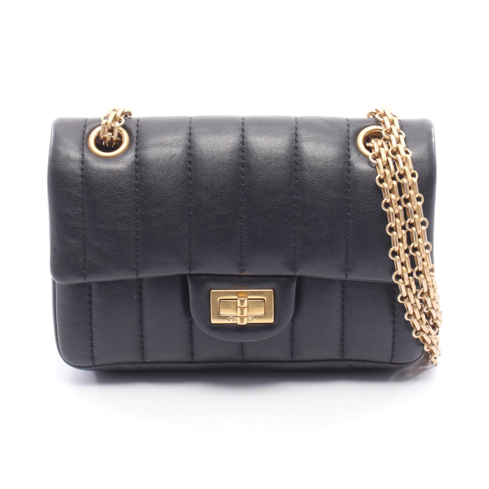 ≪10%OFFクーポン 7/19 20時~7/26 9:59≫シャネル CHANEL 2.55 ショルダーバッグ バッグ ラムスキン(羊革) レディース ブラック系 【中古】|Mike Museum