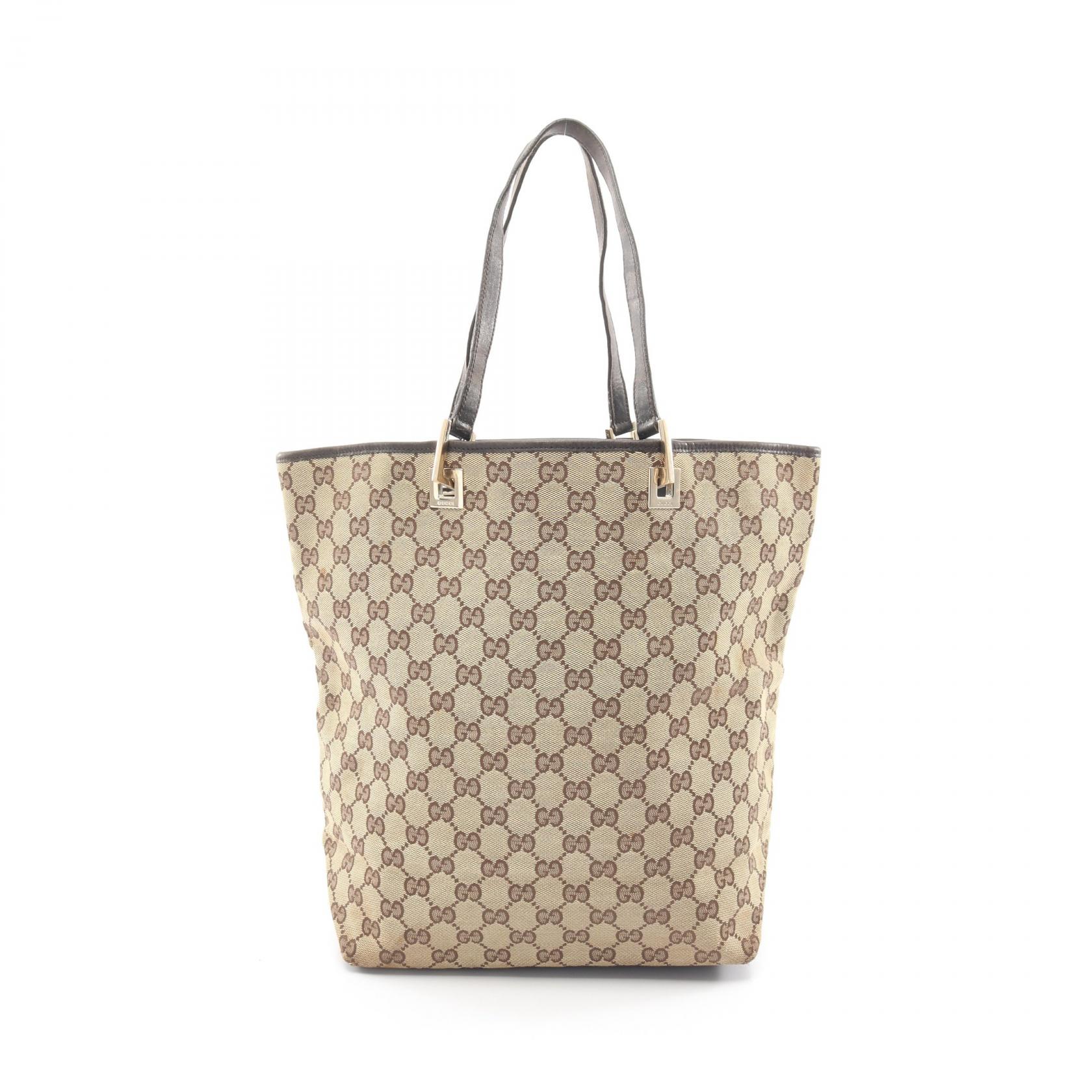 ≪2千円OFFクーポン 7/19 20時~7/26 9:59≫グッチ GUCCI GGキャンバス トートバッグ バッグ キャンバス レザー レディース ベージュ系 / ブラウン系 002 1098 【中古】|Mike Museum
