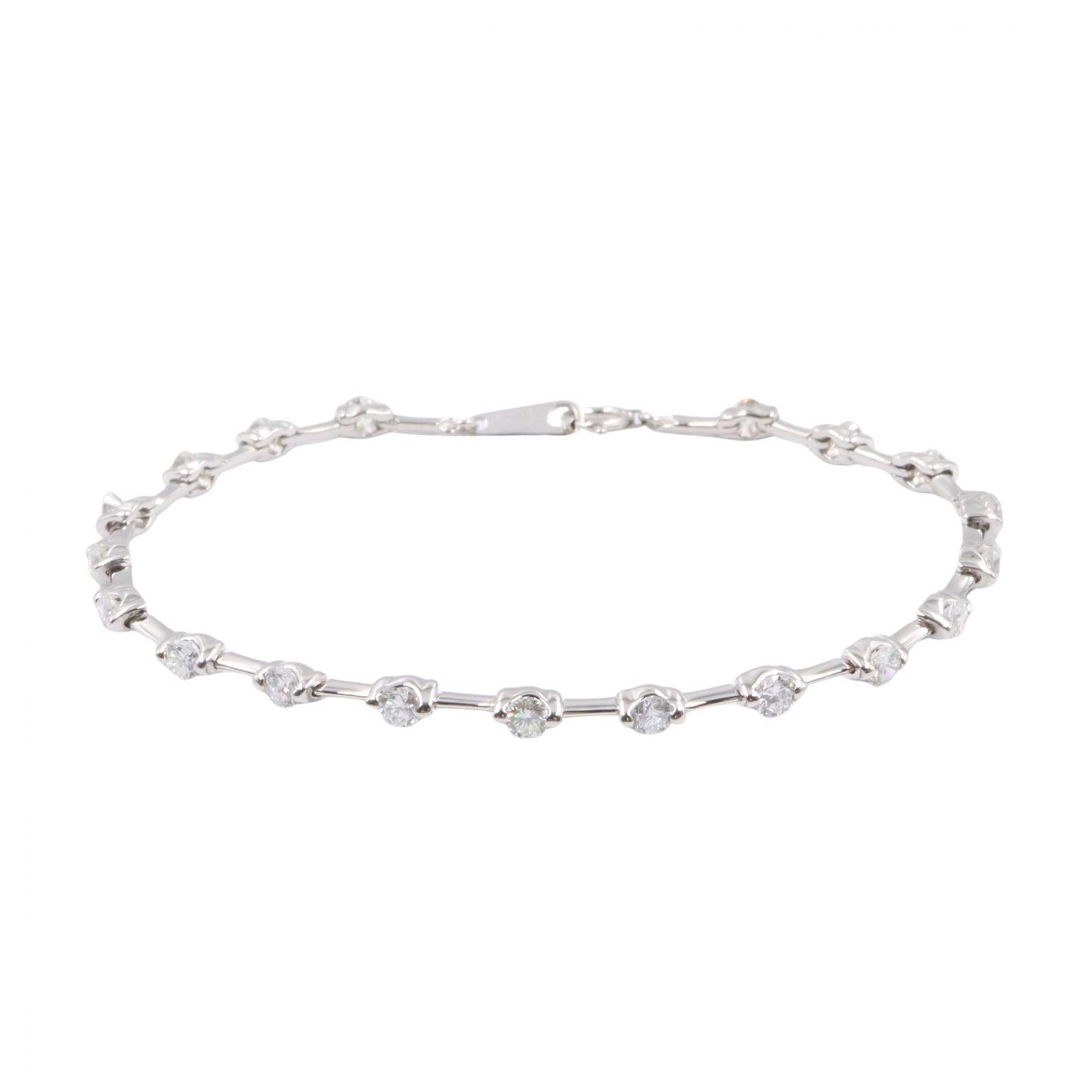 《全品5%クーポン×P5倍》ジュエリー JEWELRY ダイヤモンド ブレスレット ブレスレット アクセサリー K18WG（ホワイトゴールド） ダイヤモンド レディース シルバー系 / クリア系 ﾀﾞｲﾔ 7.7g 【中古】