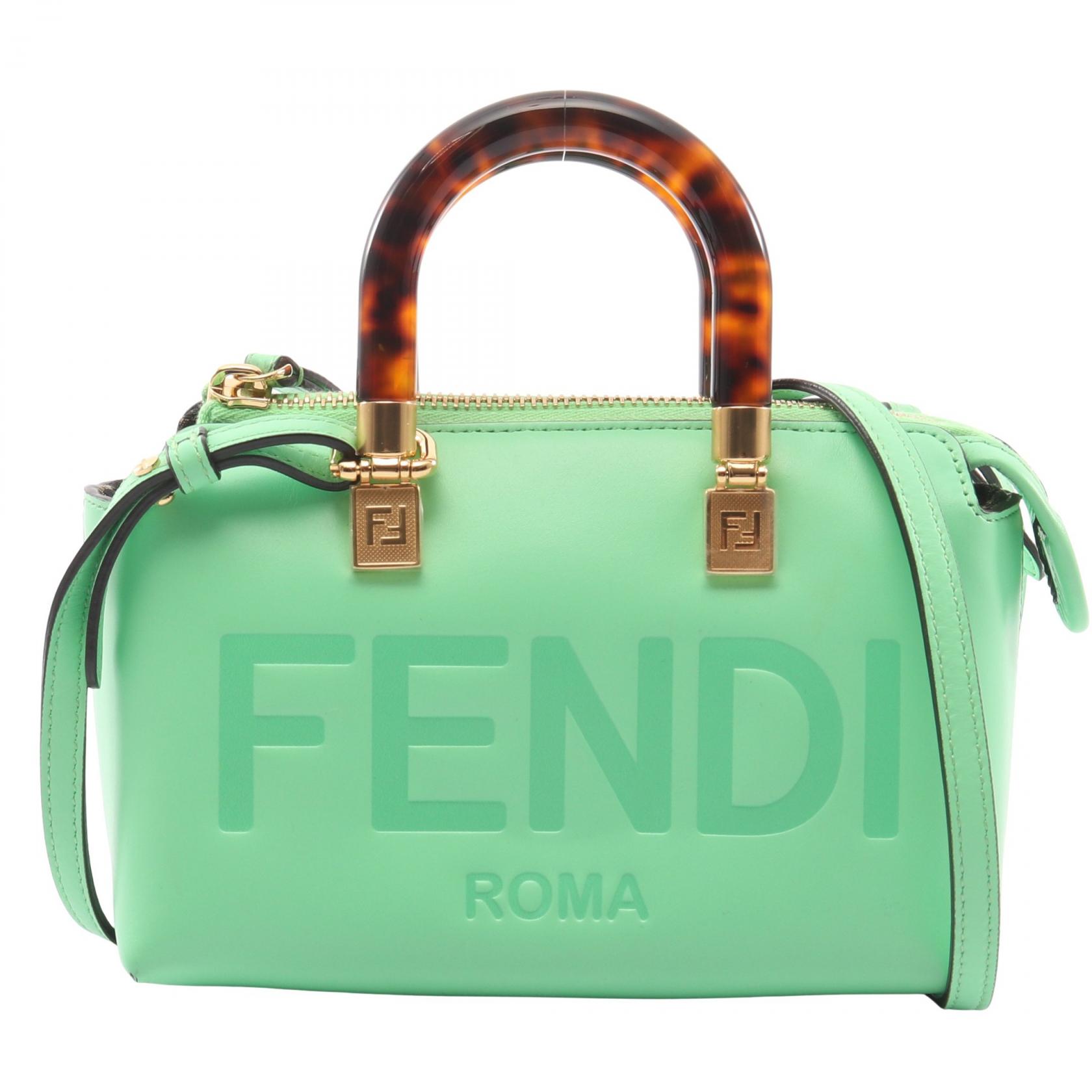 【SALE／1万円OFFクーポン】フェンディ FENDI バイザウェイ ミニ 2WAY ハンドバッグ バッグ レザー レディース グリーン系 8BS067 【中古】