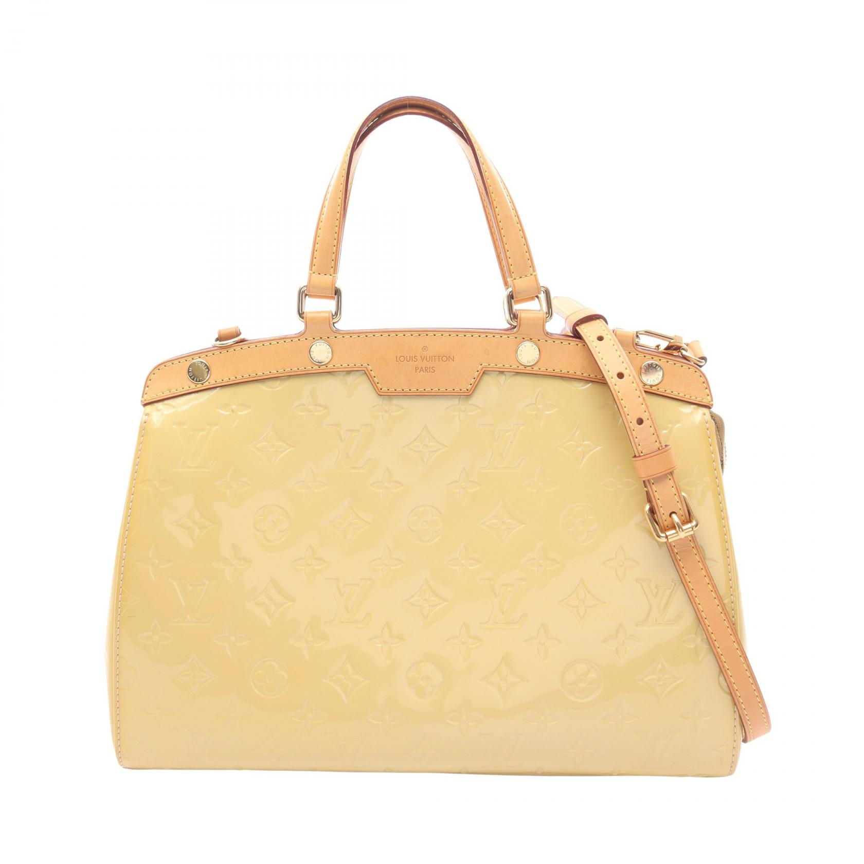 【ポイント5倍／～4/10(金)23:59】ルイ・ヴィトン LOUIS VUITTON ブレアMM 2WAY ハンドバッグ バッグ レザー ヴェルニ レディース ベージュ系 M90180 【中古】