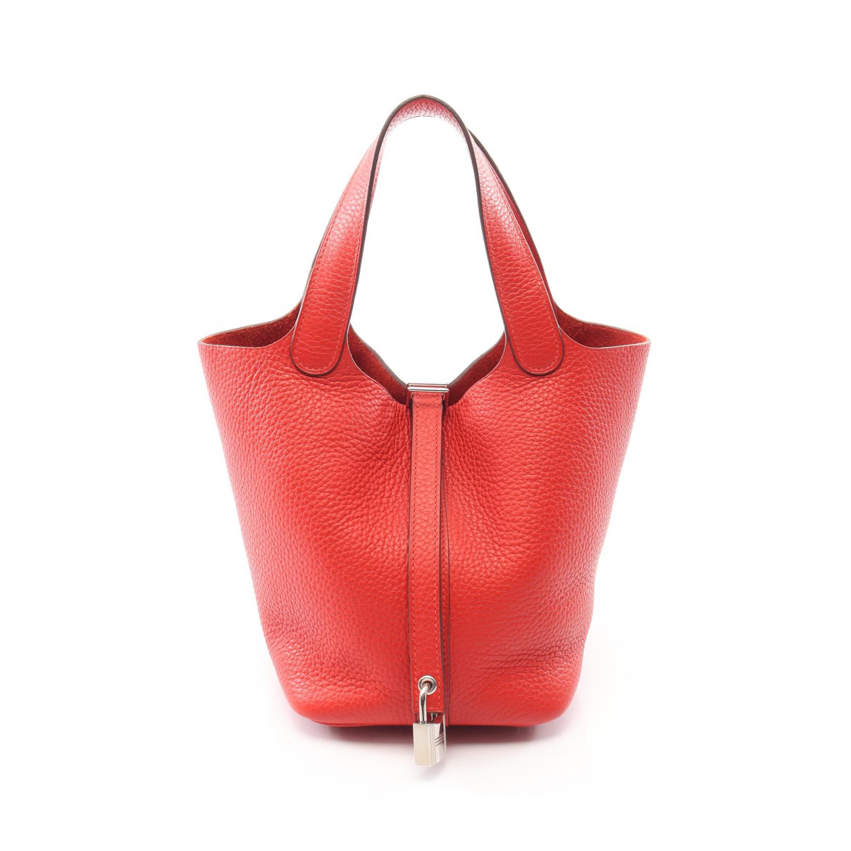 エルメス HERMES ピコタンロックPM ハンドバッグ バッグ レザー トリヨンクレマンス トリヨンクレマンス レディース レッド系 【中古】