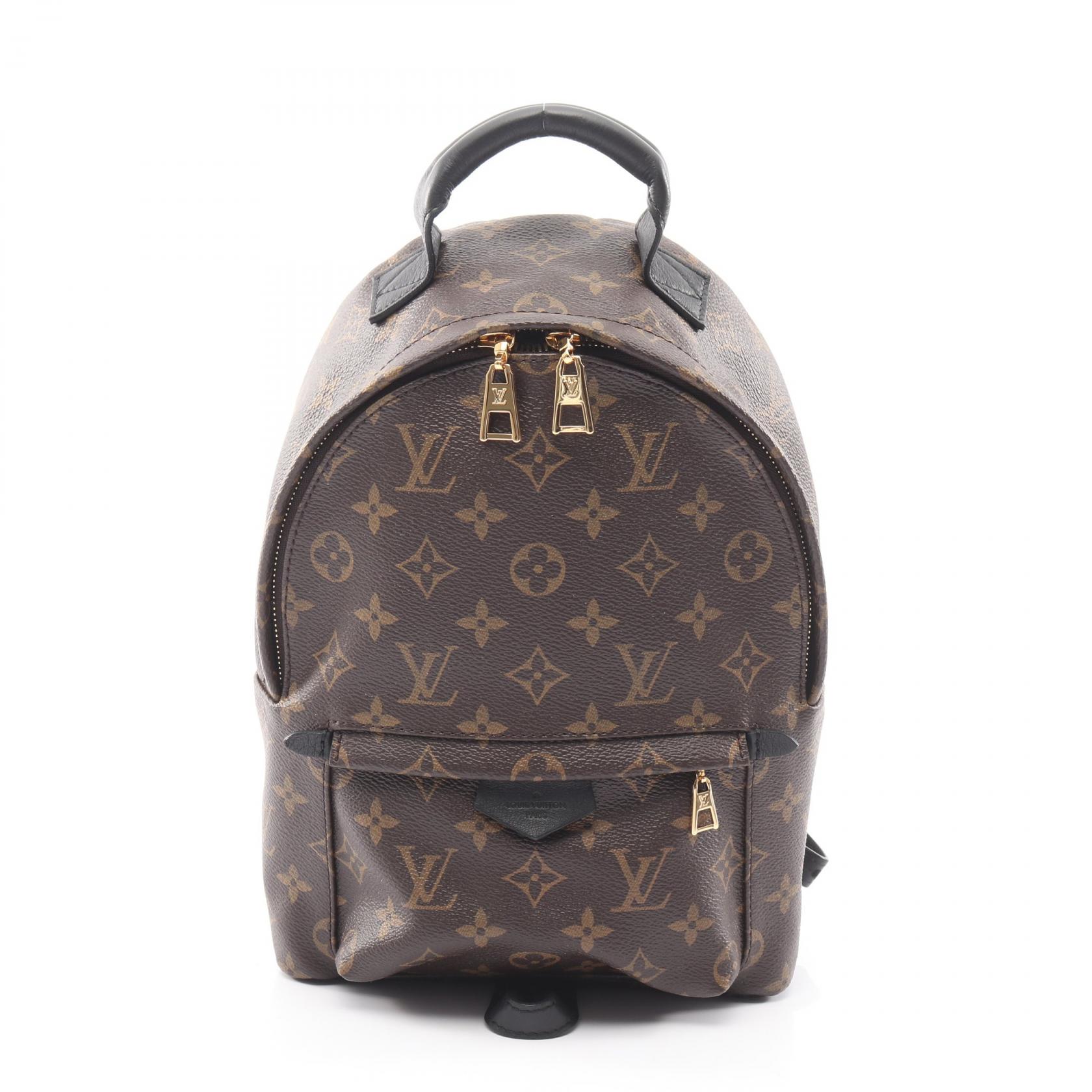 【SALE／2万円OFFクーポン】ルイ・ヴィトン LOUIS VUITTON パームスプリングスPM リュックサック バックパック バッグ PVCコーティングキャンバス レザー モノグラム レディース ブラウン系 / ブラック系 M41560 【中古】