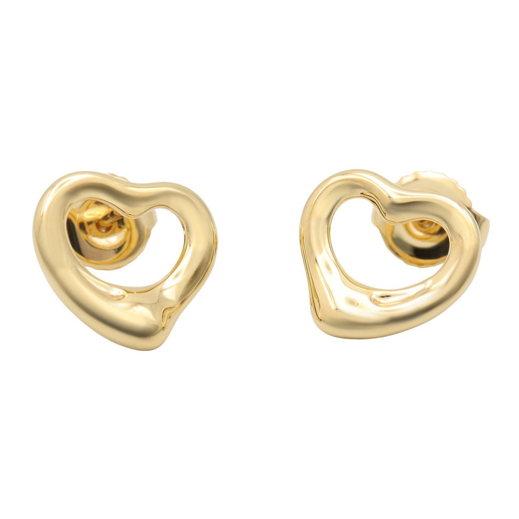 【SALE／1万円OFFクーポン】ティファニー TIFFANY＆CO オープンハート ピアス ピアス ジュエリー K18（イエローゴールド） レディース ゴールド系 【中古】