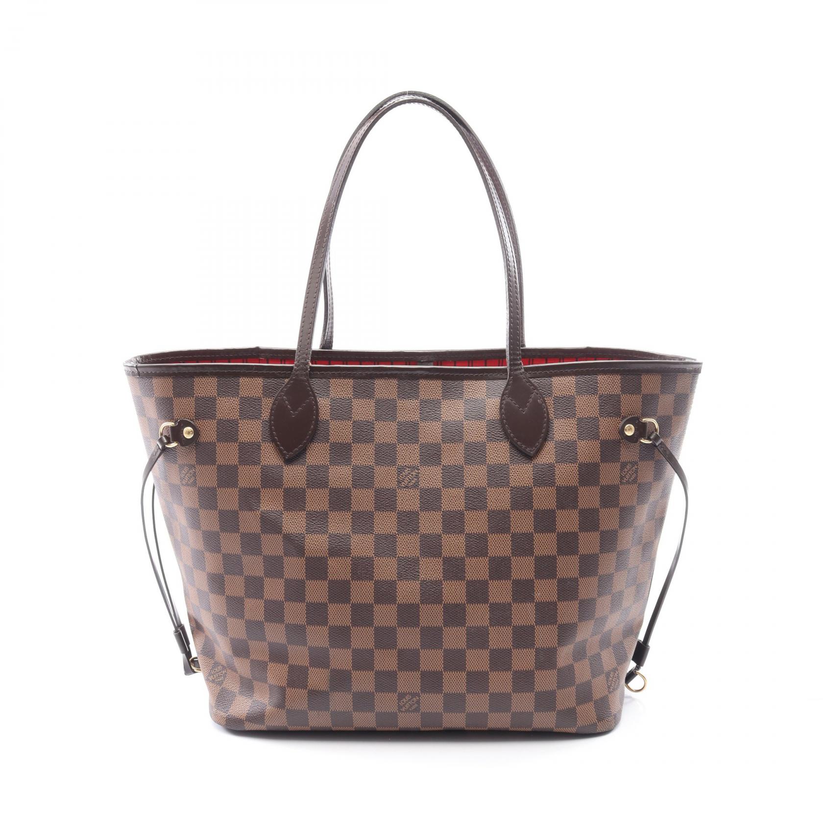 ルイ・ヴィトン LOUIS VUITTON ネヴァーフルMM トートバッグ バッグ PVCコーティングキャンバス レザー ダミエ レディース ブラウン系 N41358 【中古】
