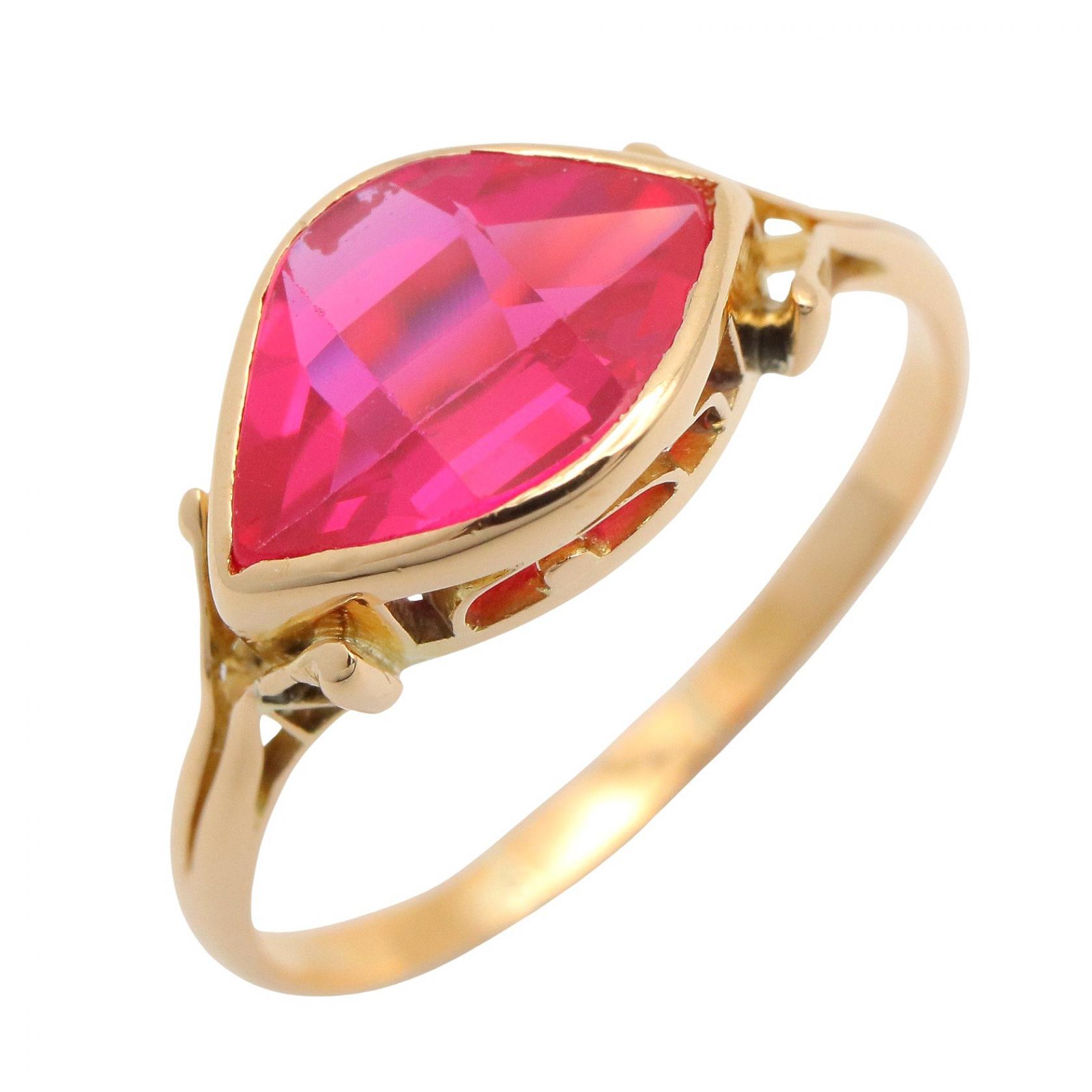 【P5倍&times;5%クーポン｜7/29 20時～8/2 23:59】ジュエリー JEWELRY 色石 リング リング・指輪 ジュエリー K18（イエローゴールド） 色石 レディース ピンク系 / ゴールド系 色石 2.2g 【中古】｜Mike Museum