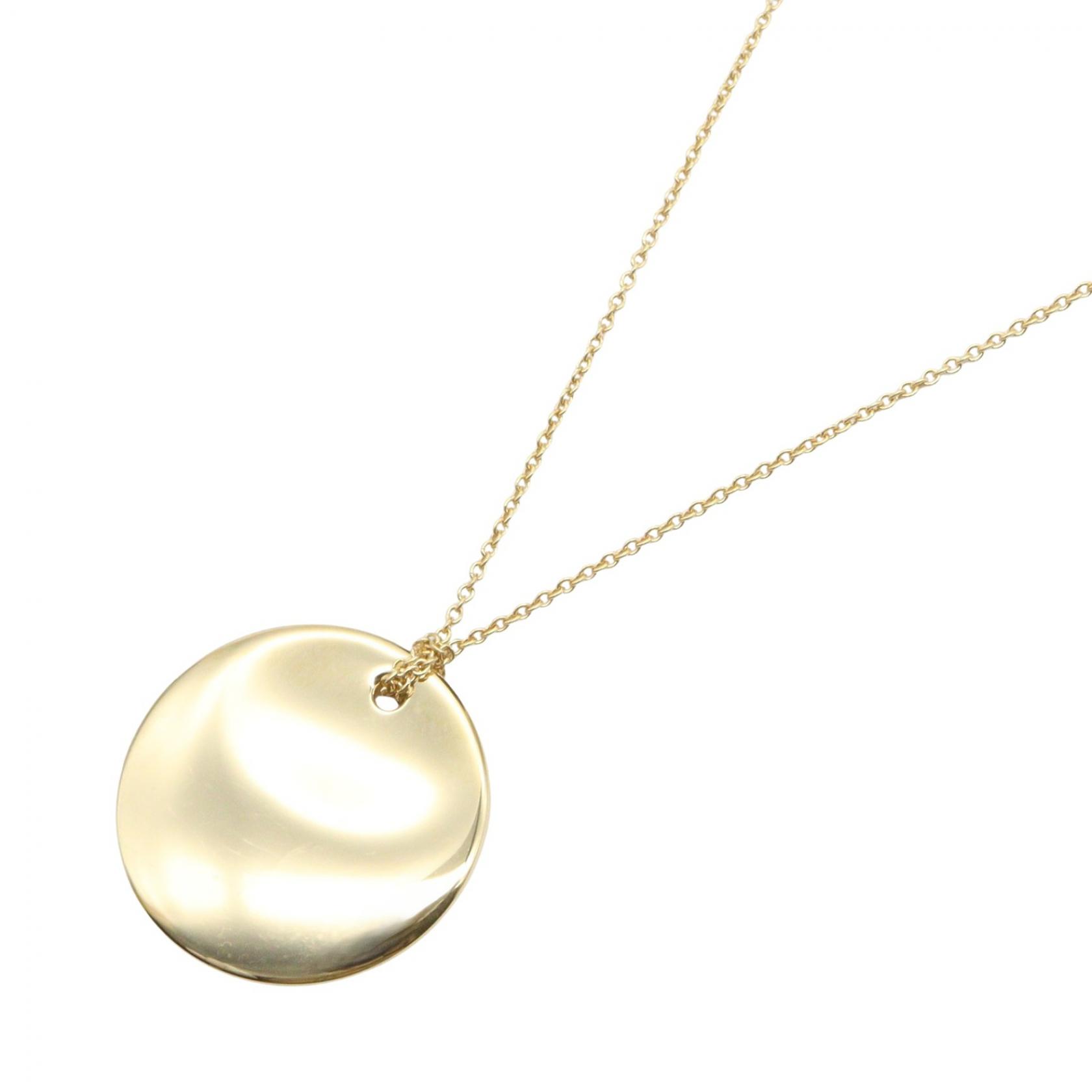 【SALE／2万円OFFクーポン】ティファニー TIFFANY＆CO ラウンド ネックレス ミディアム ネックレス ジュエリー K18（イエローゴールド） レディース ゴールド系 【中古】